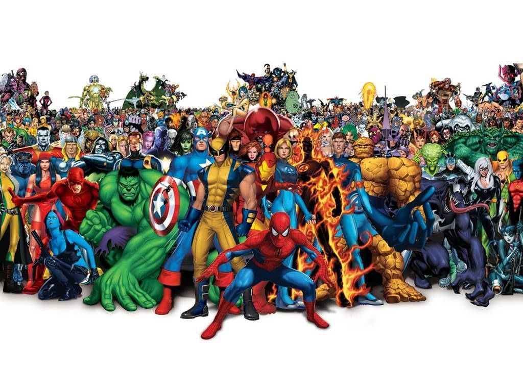 ฮีโร่และวายร้ายมาร์เวลทั้งหมดในชุมชนเดียว — มาร์เวล วอลเปเปอร์