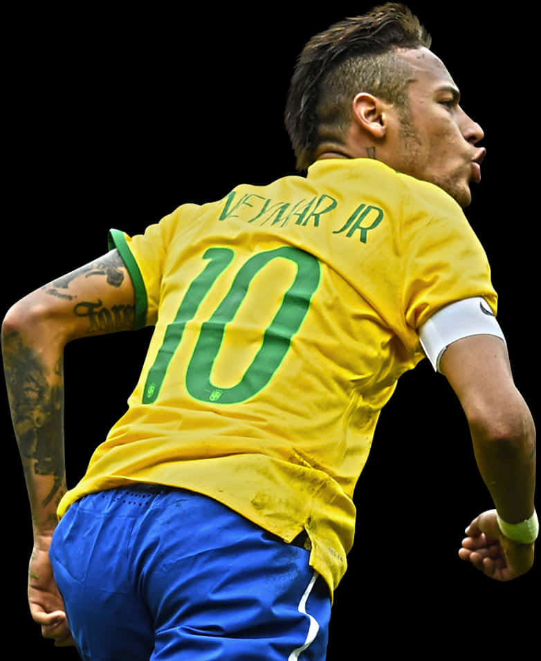เสื้อเบอร์10 ของเนย์มาร์ จูเนียร์ ทีมชาติบราซิล วอลเปเปอร์