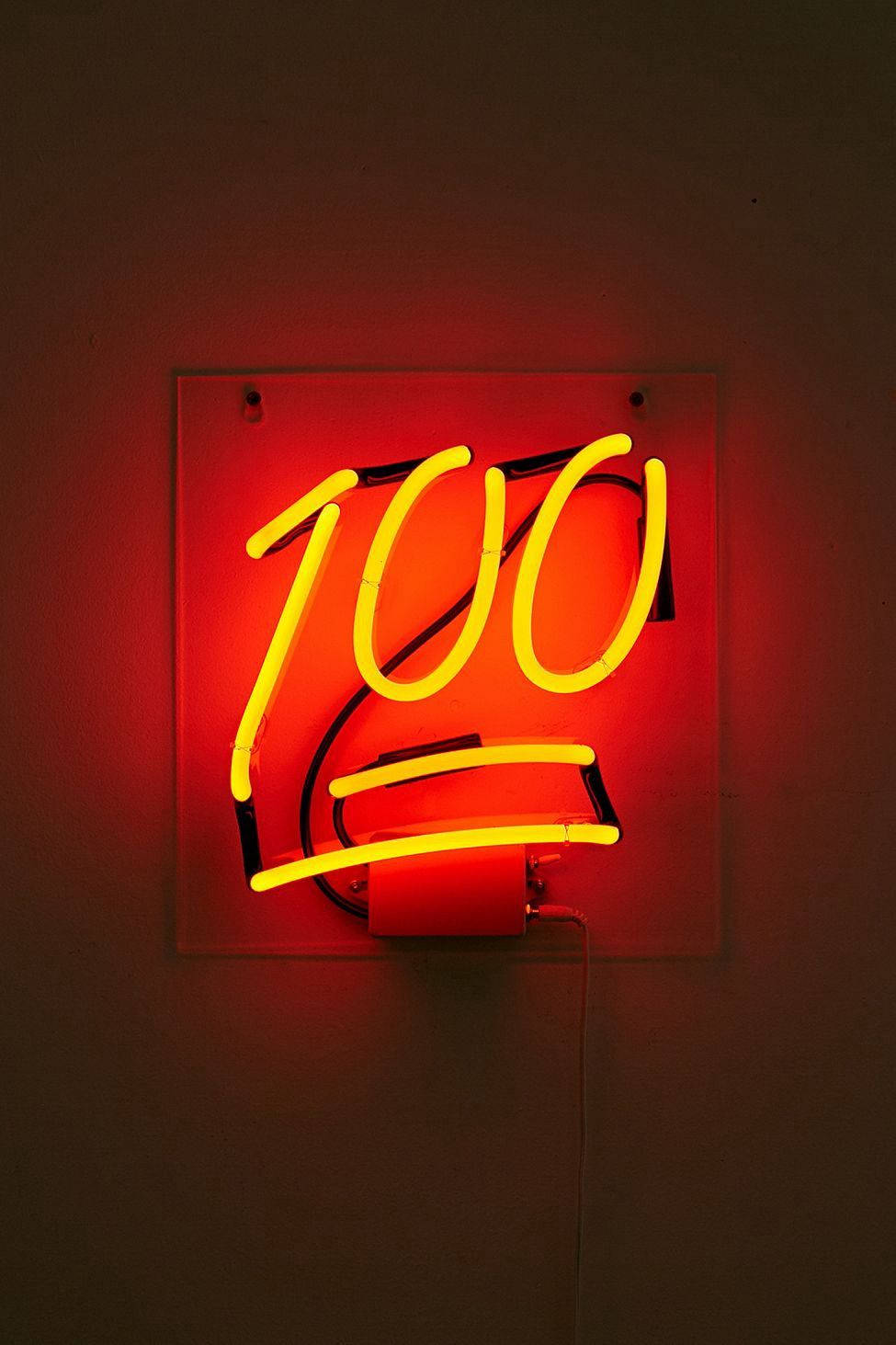 นีออนส้มสไตล์อาร์ต 100 วอลเปเปอร์