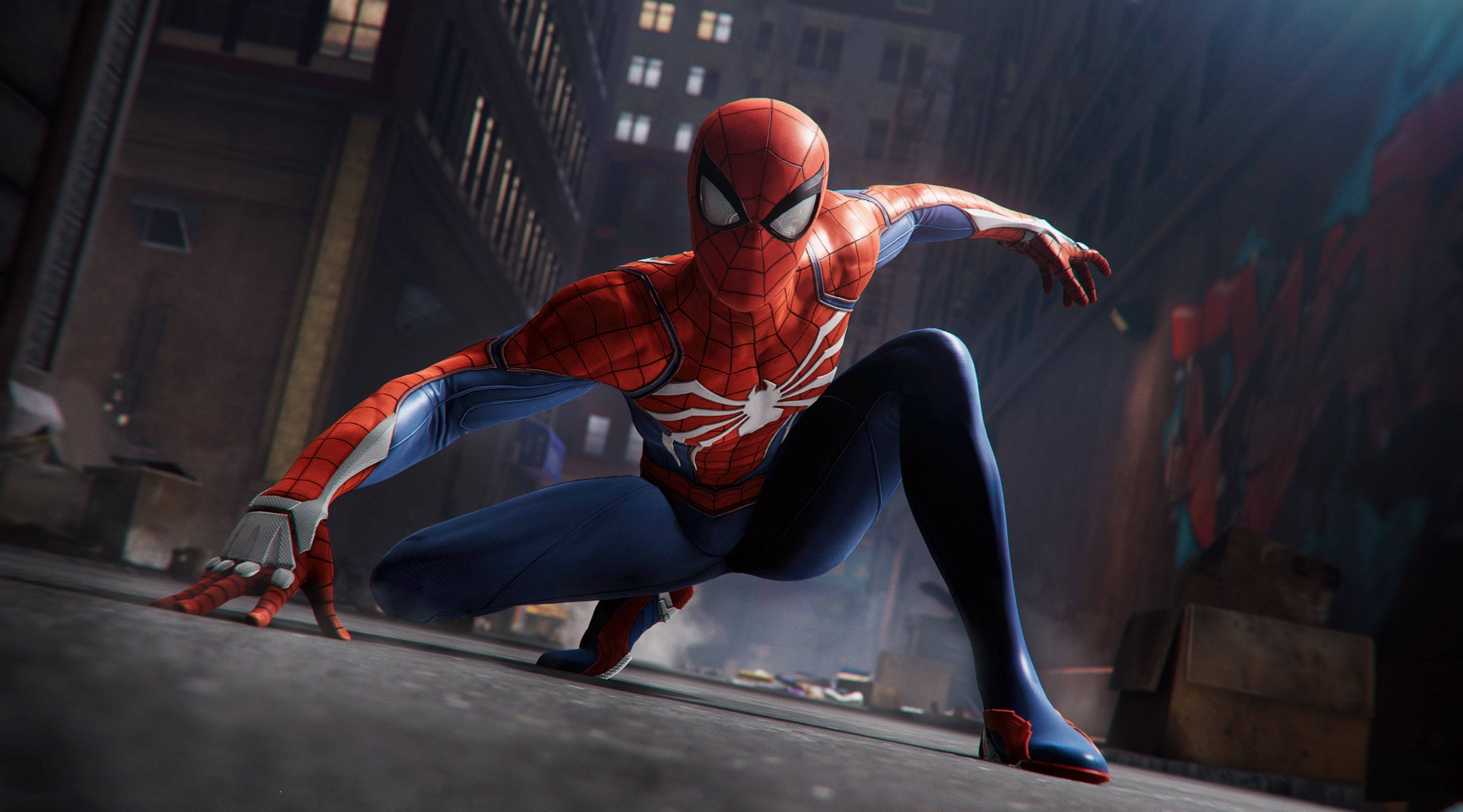 สไปเดอร์แมนท่าต่อสู้ 1080p เกมมิ่ง วอลเปเปอร์
