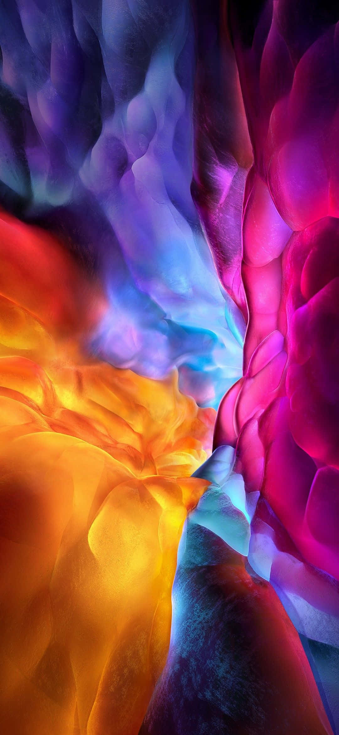 1080x2340 4K เมฆนามธรรมสีสันสดใส วอลเปเปอร์
