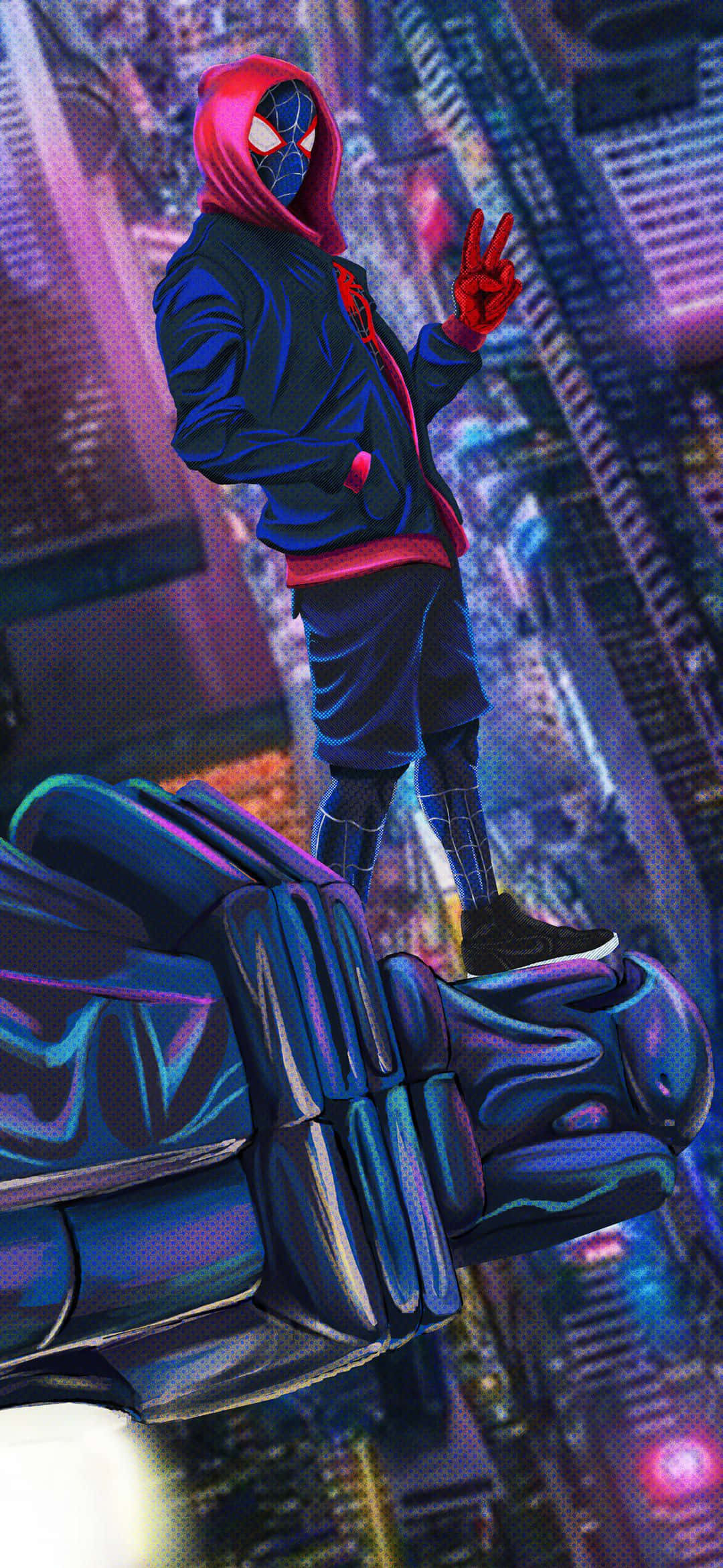 1080x2340 4K Spider-Man: Into the Spider-Verse วอลเปเปอร์