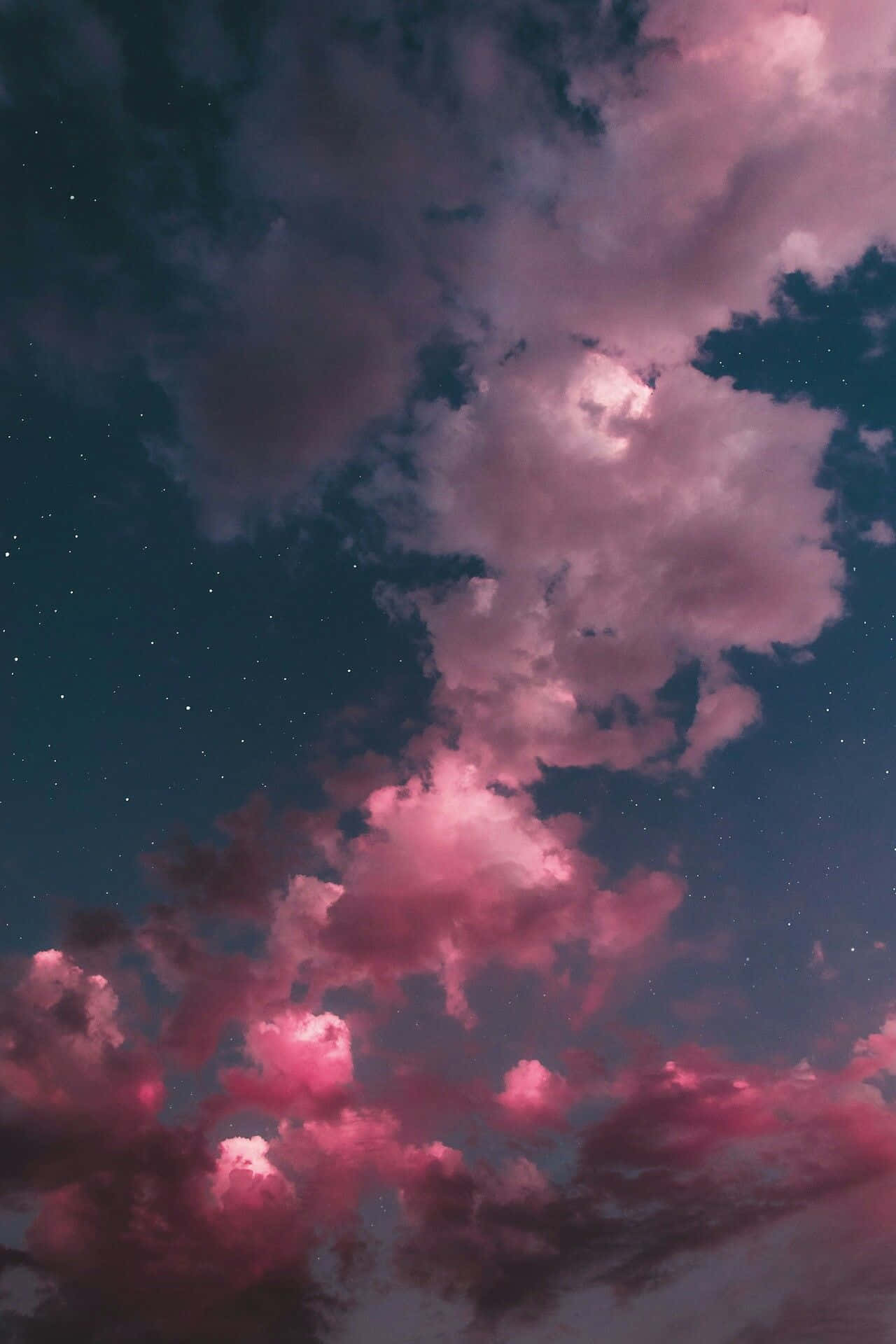 เมฆสีม่วง พื้นหลัง 1280 x 1920 วอลเปเปอร์