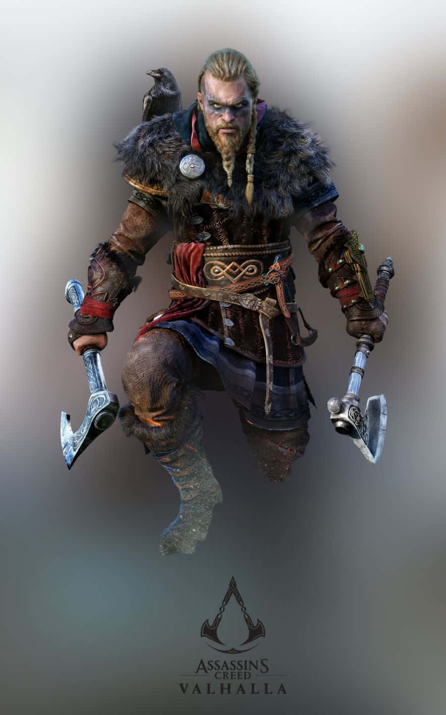 การออกแบบตัวเอกชาย 1440p พื้นหลัง Assassin's Creed Valhalla วอลเปเปอร์