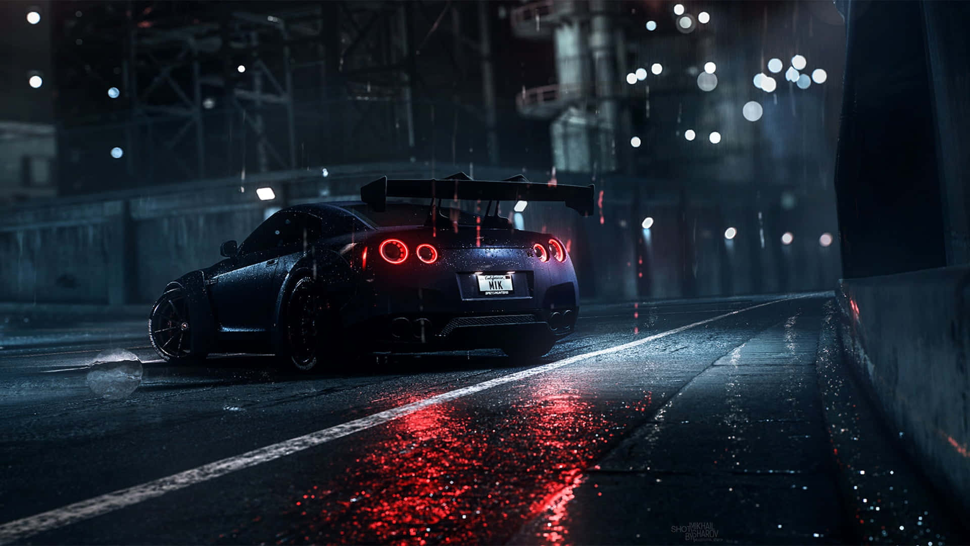 1920 X 1080 รถสปอร์ตสีม่วงเข้ม วอลเปเปอร์