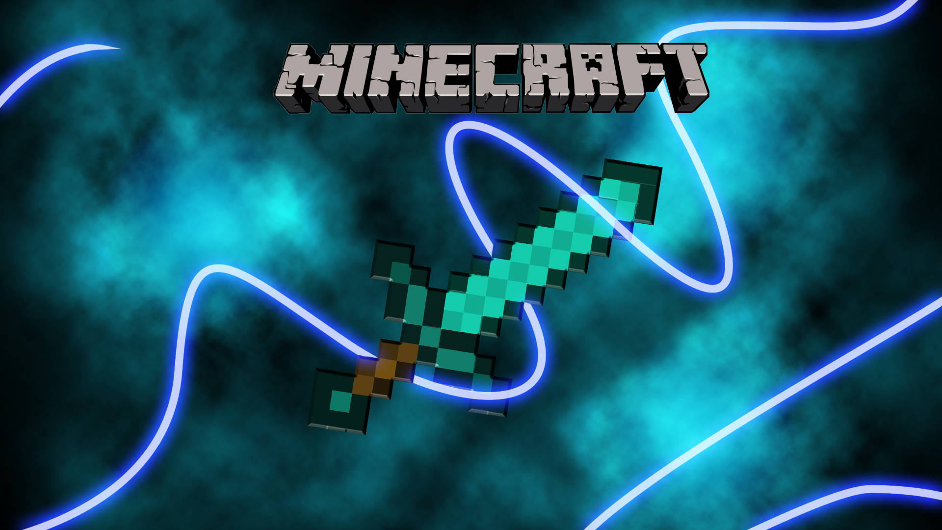 1920 X 1080 เกมมิ่ง Minecraft ดาบ วอลเปเปอร์