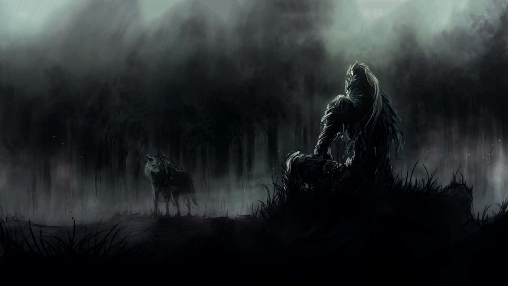 1920x1080 สีดำ Dark Souls หมาป่ากับชาย วอลเปเปอร์