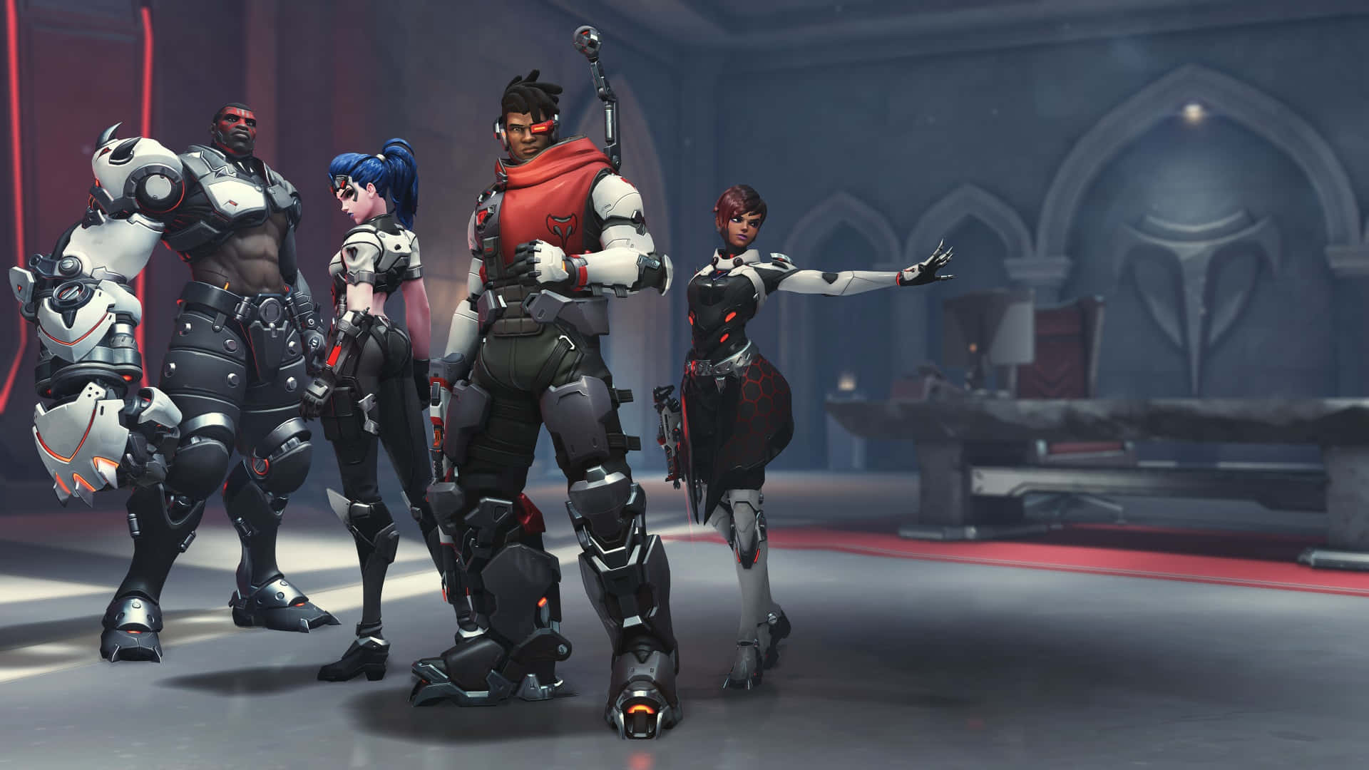 1920x1080 ตัวละครเกม Overwatch พื้นหลัง วอลเปเปอร์