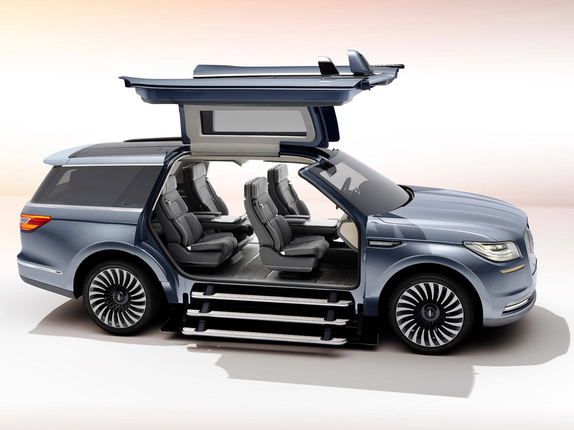 2021 Lincoln Navigator พร้อมประตูแบบปีกนก วอลเปเปอร์