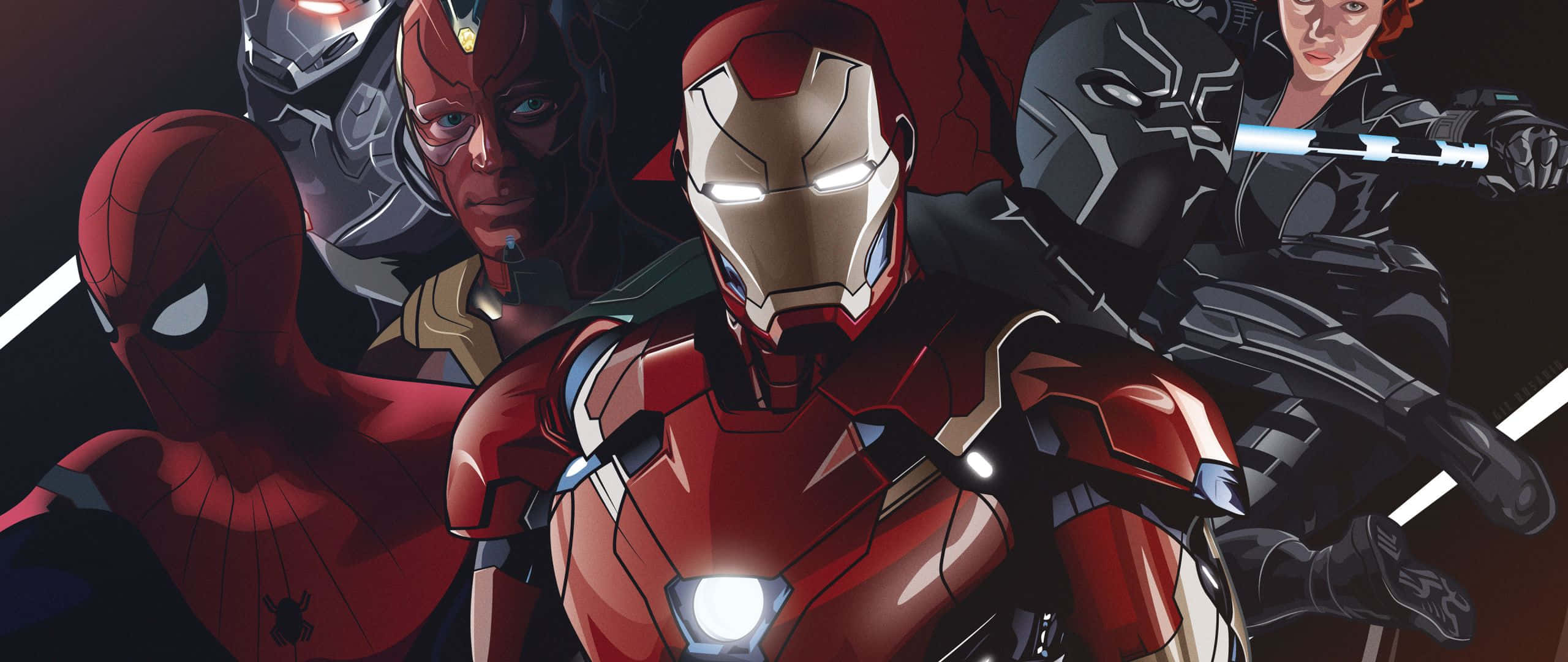 2560 X 1080 มาร์เวลการ์ตูน วอลเปเปอร์