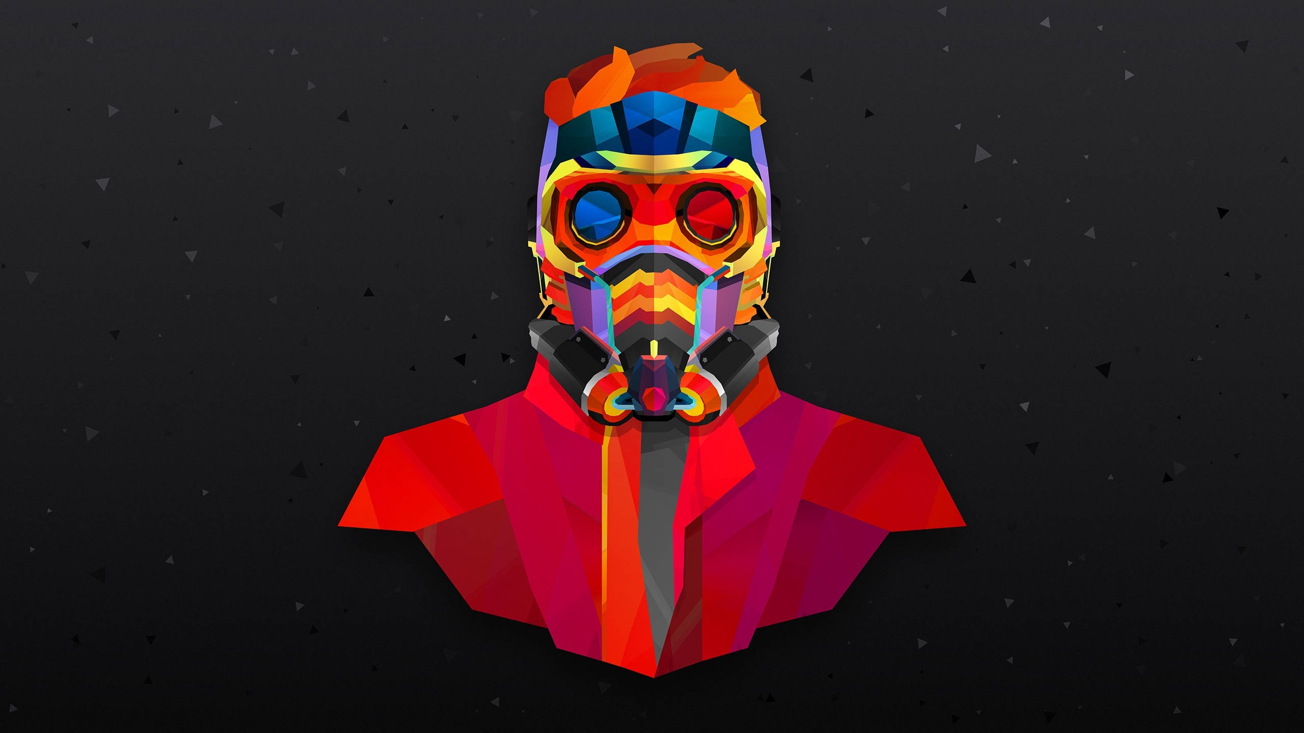 2560x1440 Marvel เรขาคณิตสุนทรียะ Star-Lord วอลเปเปอร์