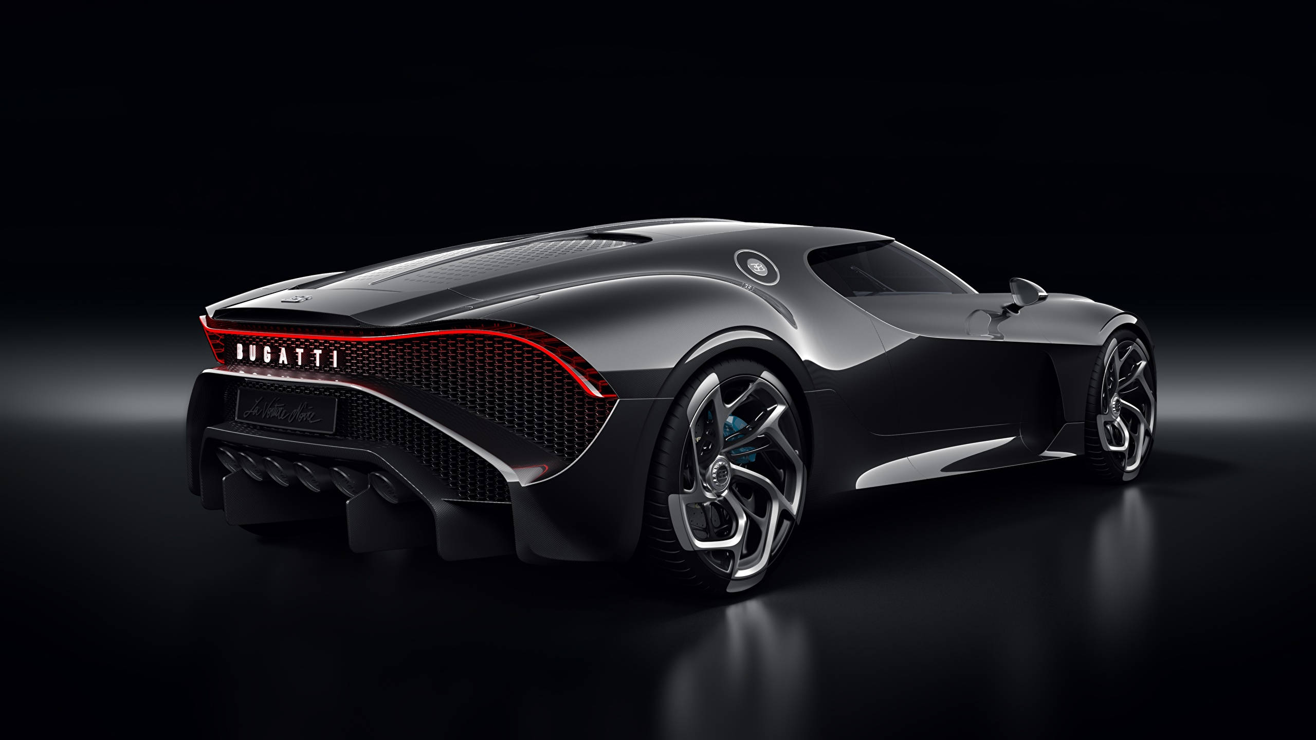 2560x1440 รถสีดำ Bugatti La Voiture Noire วอลเปเปอร์