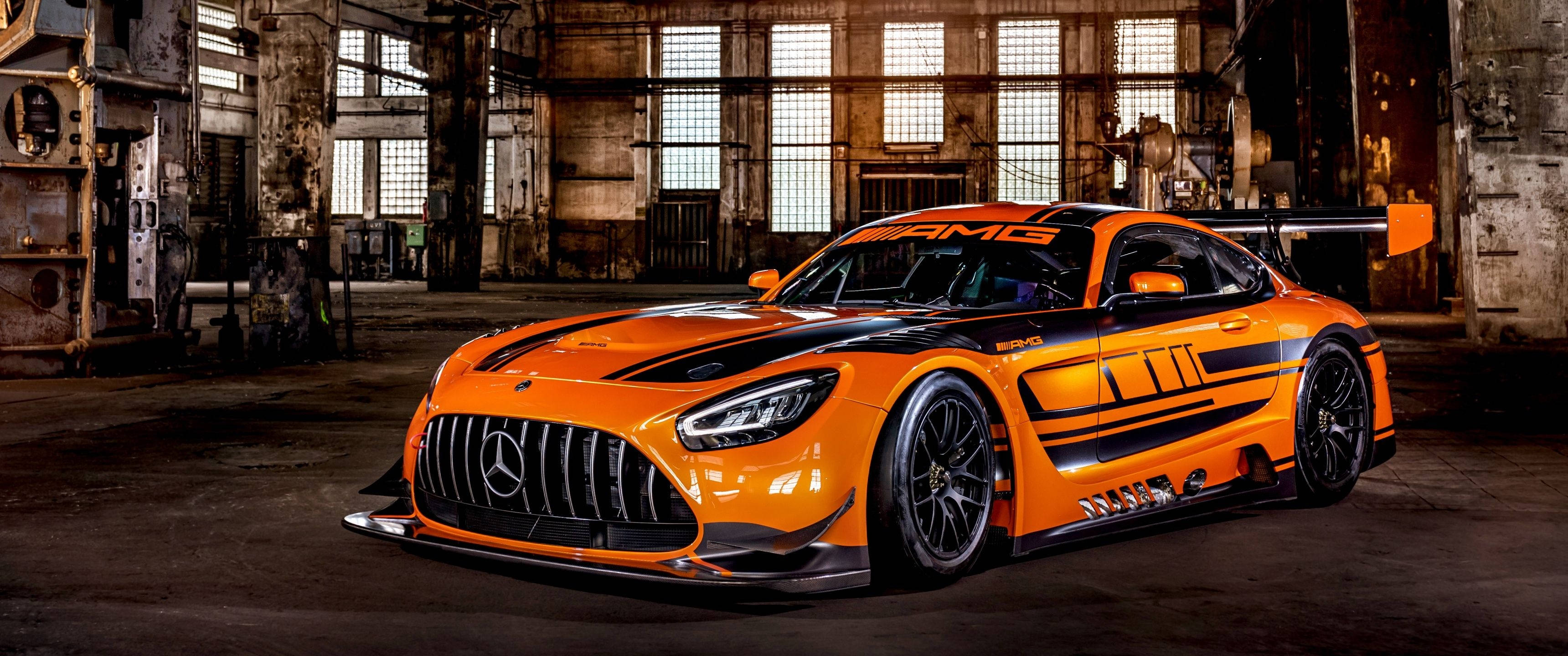 3440x1440 รถ Mercedes-AMG GT3 วอลเปเปอร์