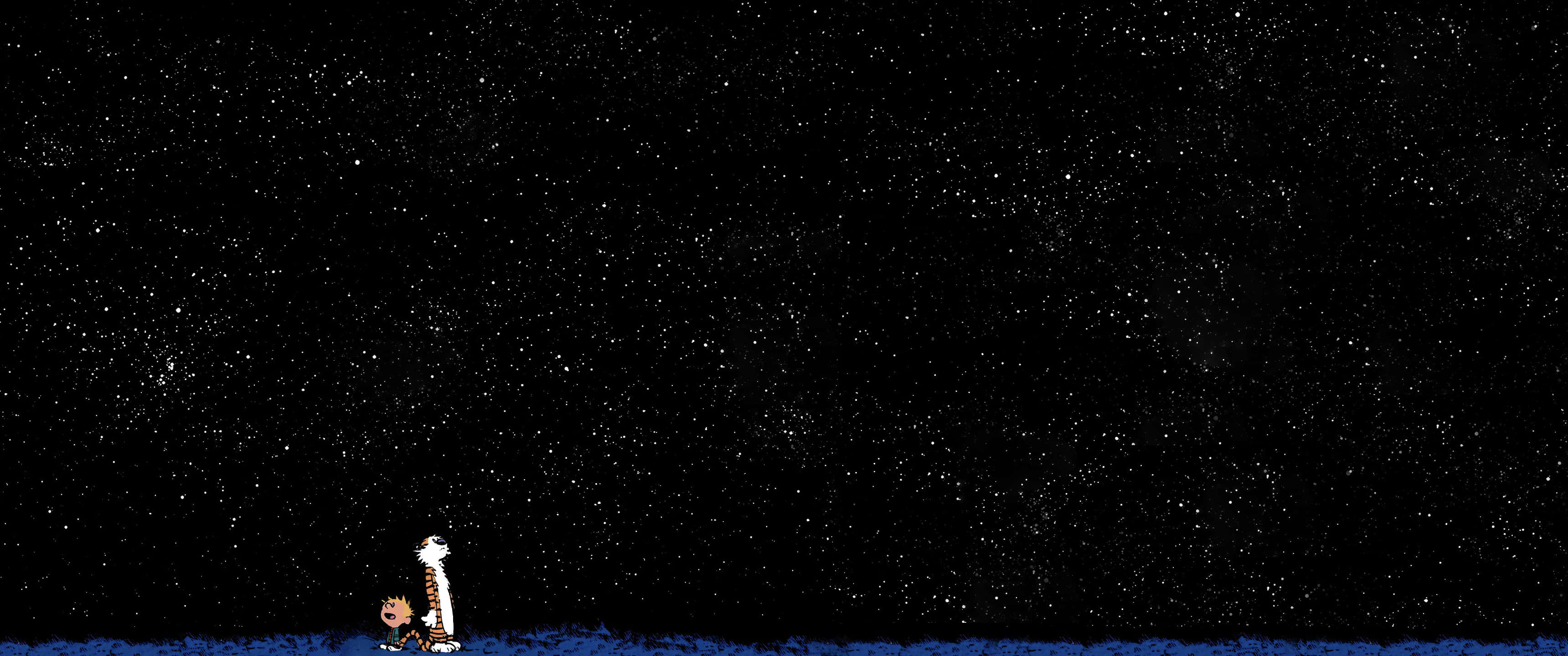 3440x1440 อวกาศกับคาลวินและฮ็อบส์ วอลเปเปอร์