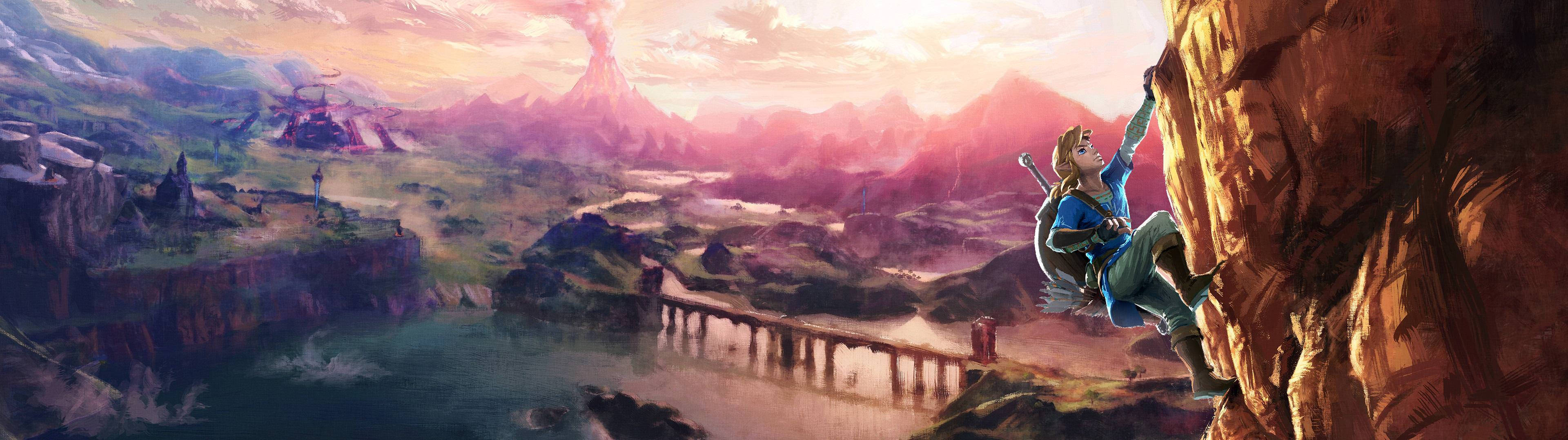 3840x1080 4K ลิงก์ TLOZ วอลเปเปอร์