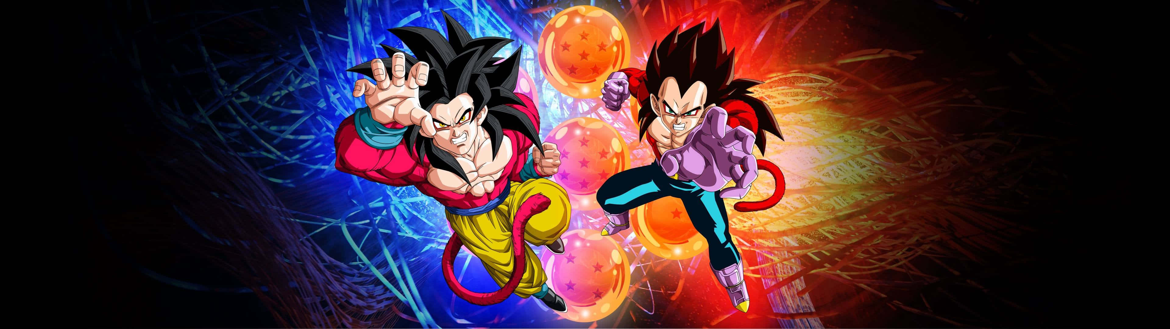 ดราก้อนบอล วีเจต้า และ โกคู 3840x1080 อนิเมะ วอลเปเปอร์