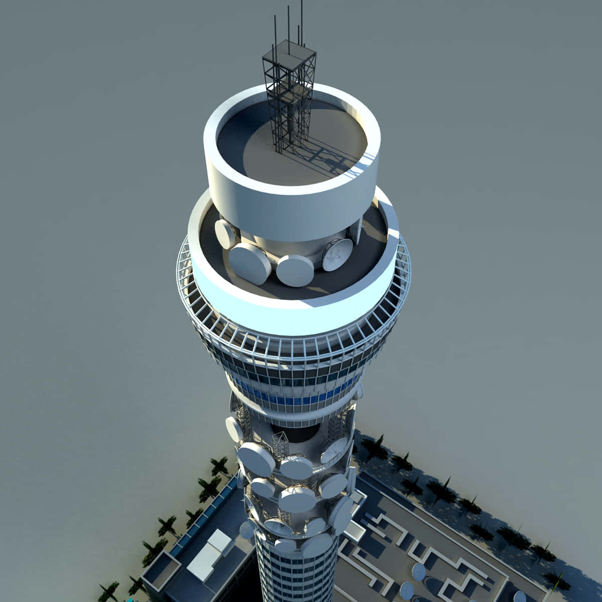 โมเดล 3D ของหอคอย BT วอลเปเปอร์