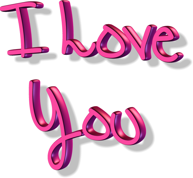 3D I Love You ข้อความ วอลเปเปอร์