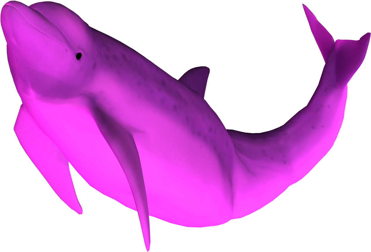 นางแบบวาฬสีชมพู 3D วอลเปเปอร์