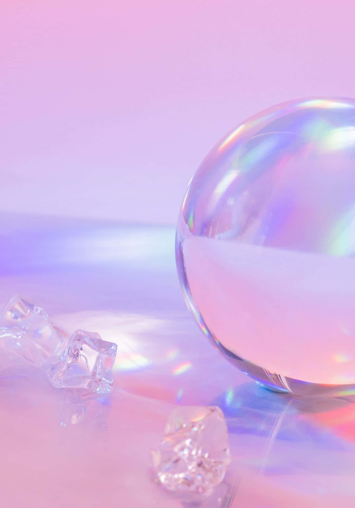 พื้นหลังฟองสบู่ 3D สีรุ้งสุดเท่ วอลเปเปอร์