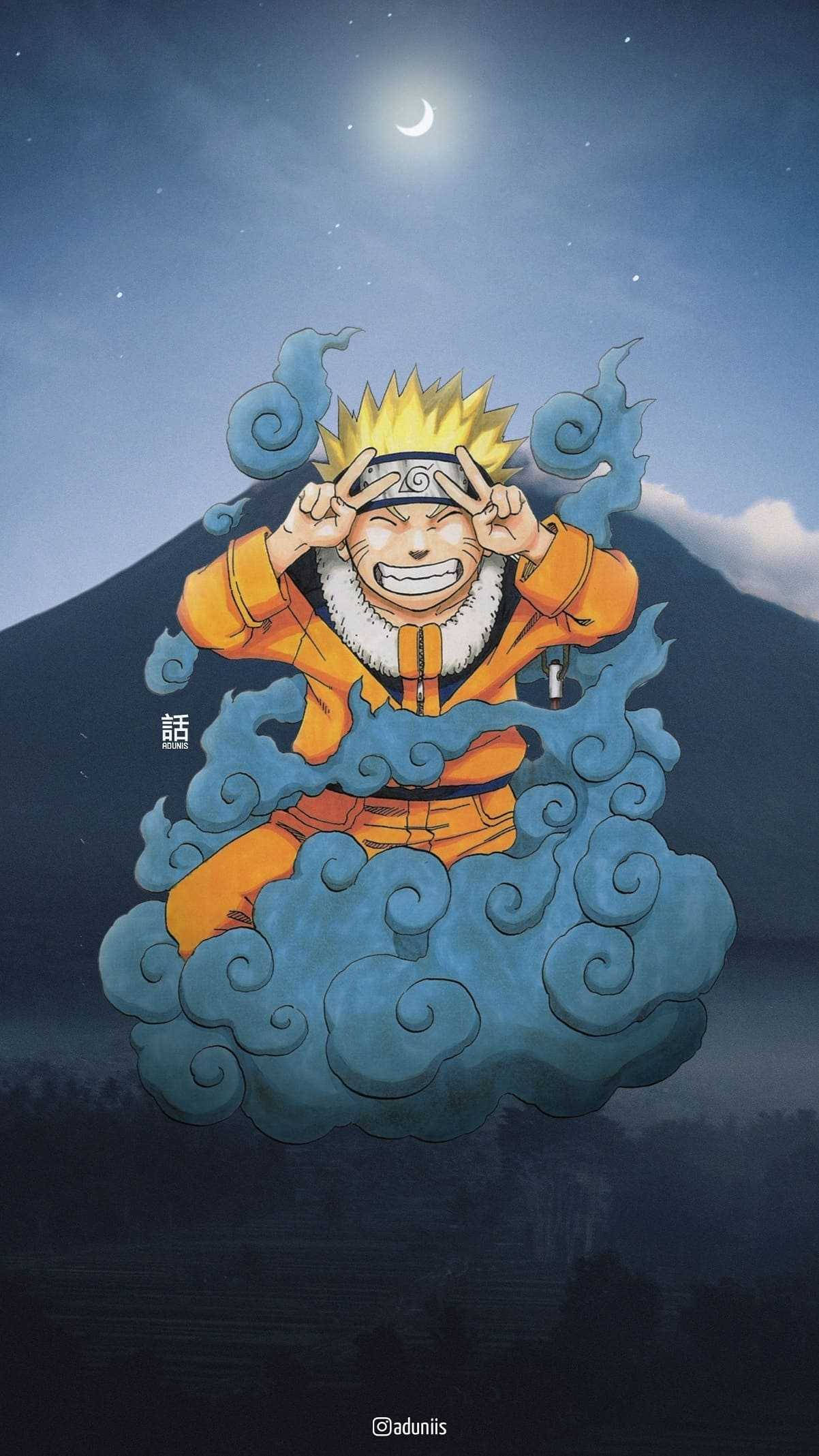 นารูโตะบนก้อนเมฆ 4K สำหรับมือถือ วอลเปเปอร์