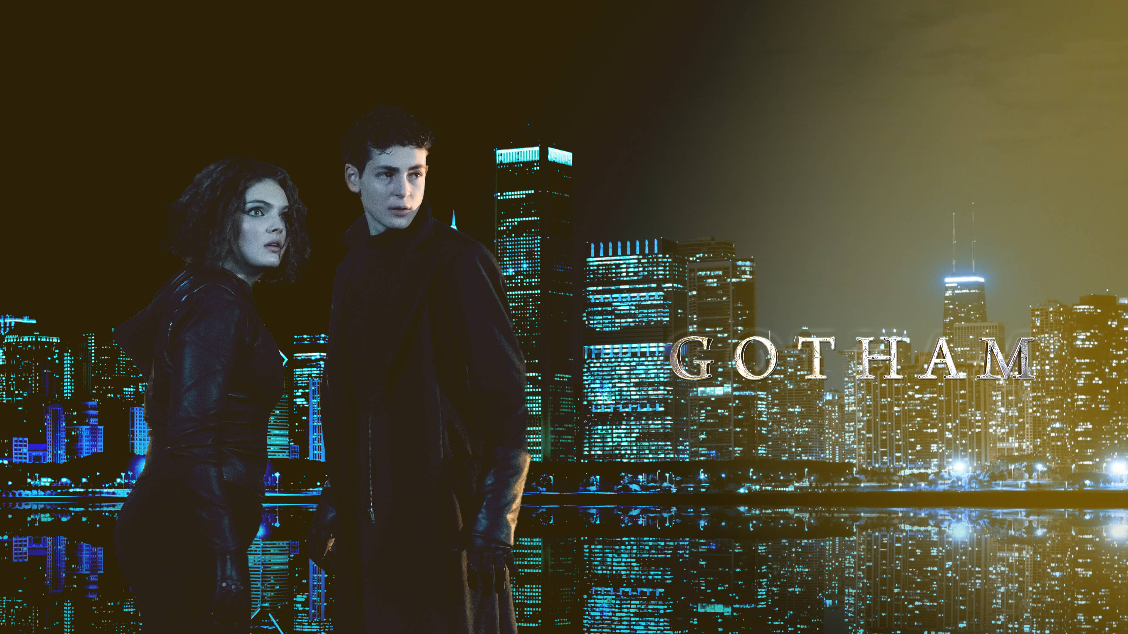 4K Gotham บรูซ เวย์น และ เซลิน่า ไคล์ วอลเปเปอร์