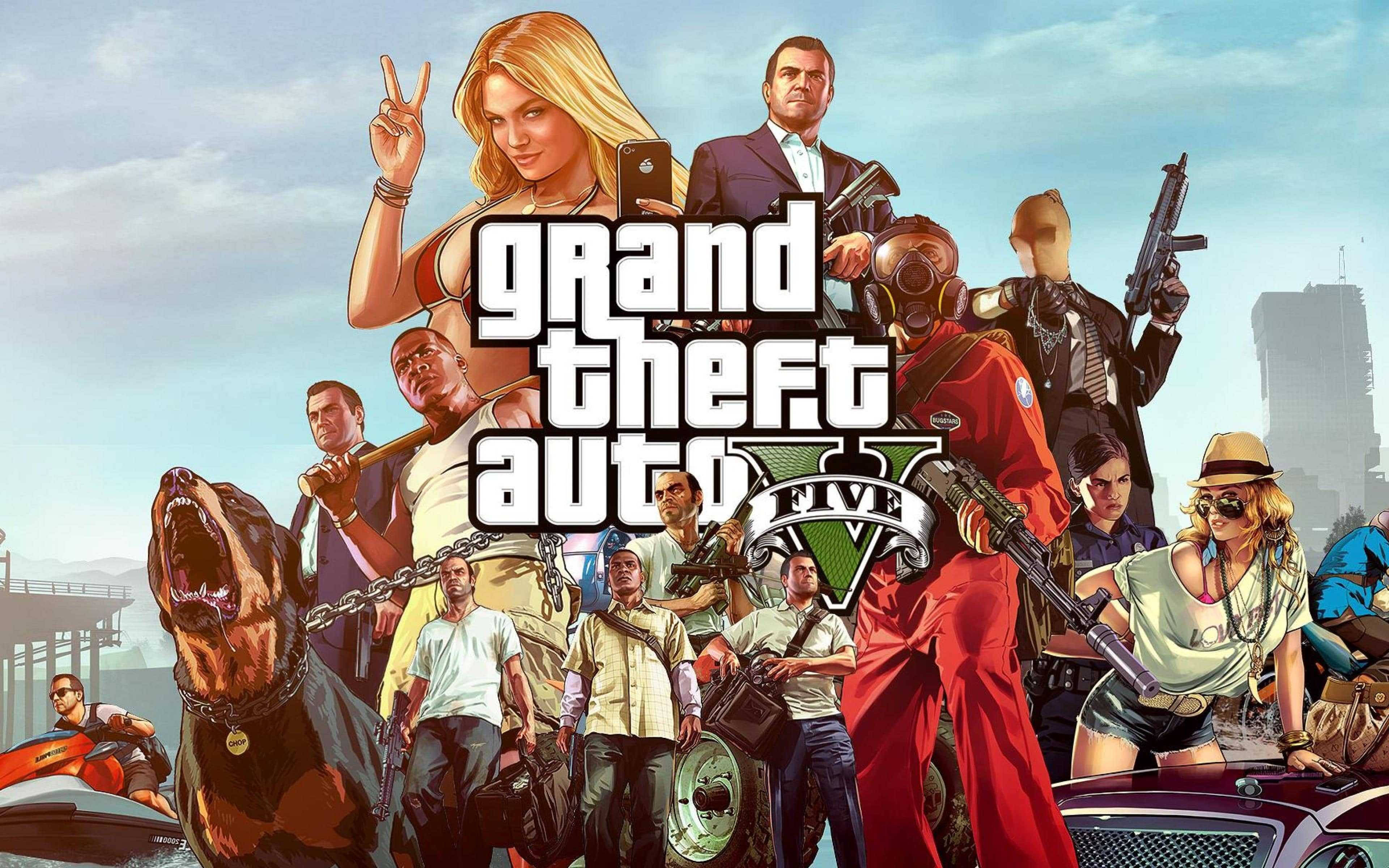 4K รวมนักแสดง GTA 5 วอลเปเปอร์