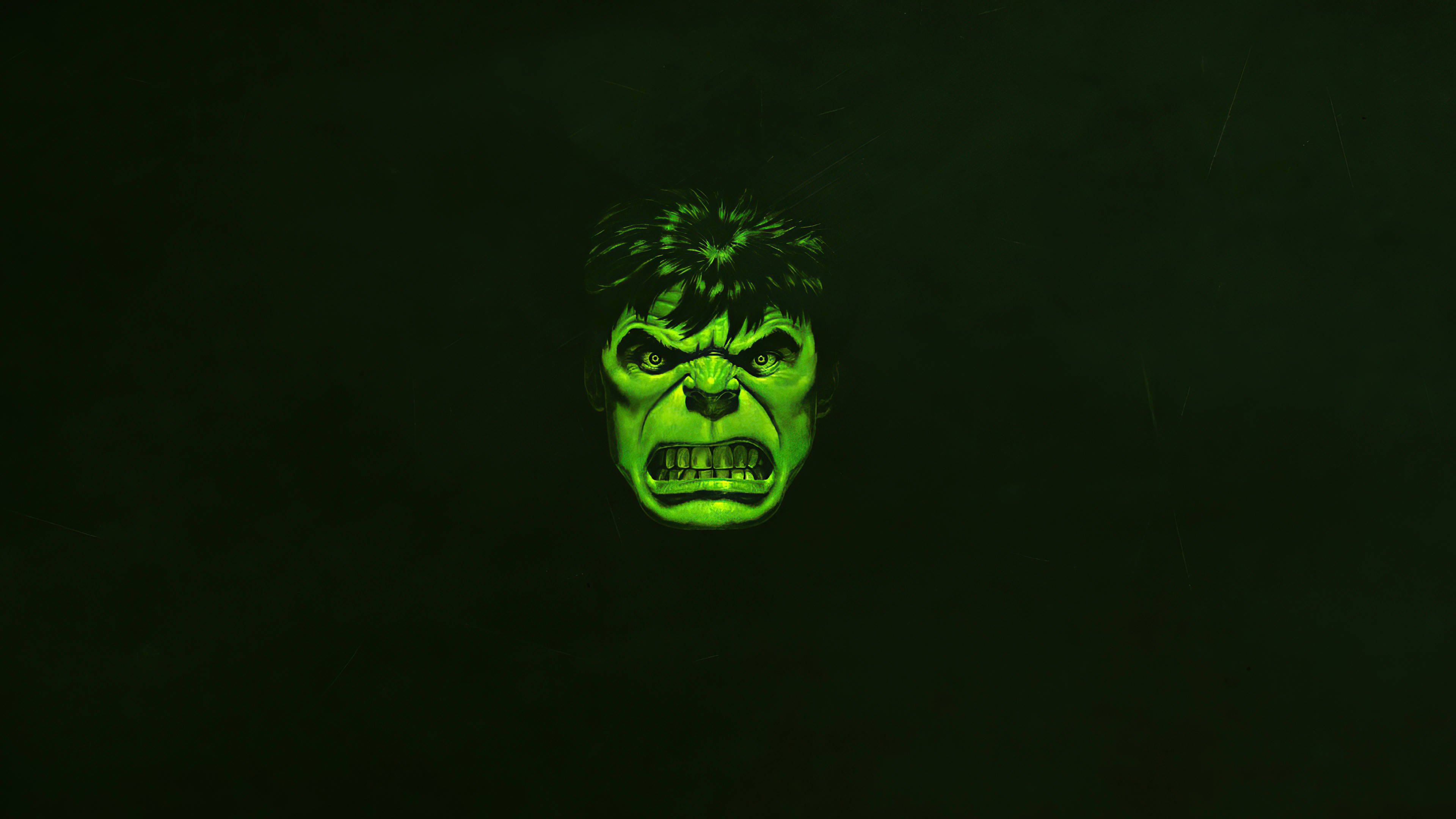4K Hulk สีเขียวสไตล์มินิมอล วอลเปเปอร์