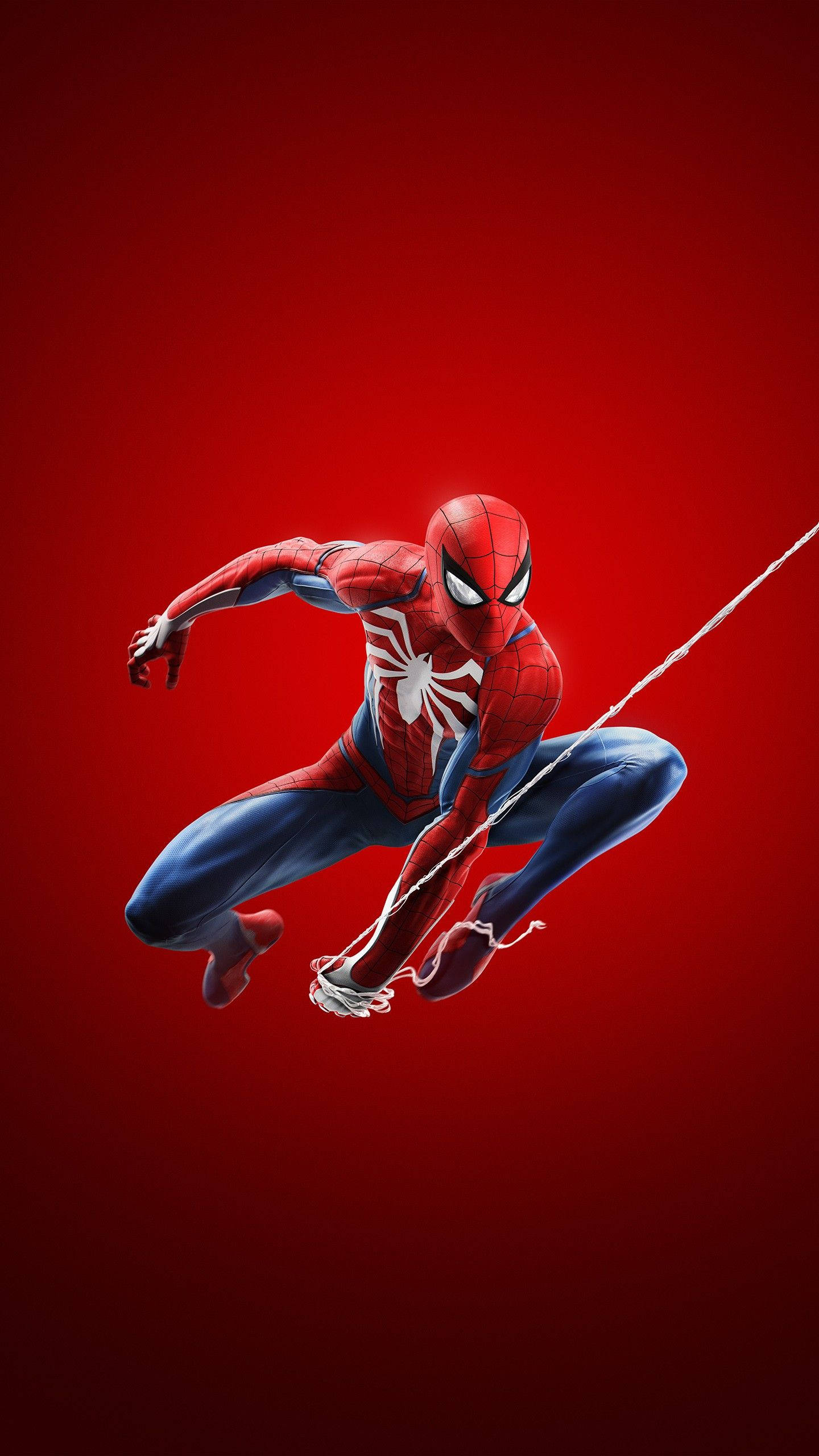 สไปเดอร์แมนสีแดงโหนตัว 4K Marvel iPhone วอลเปเปอร์