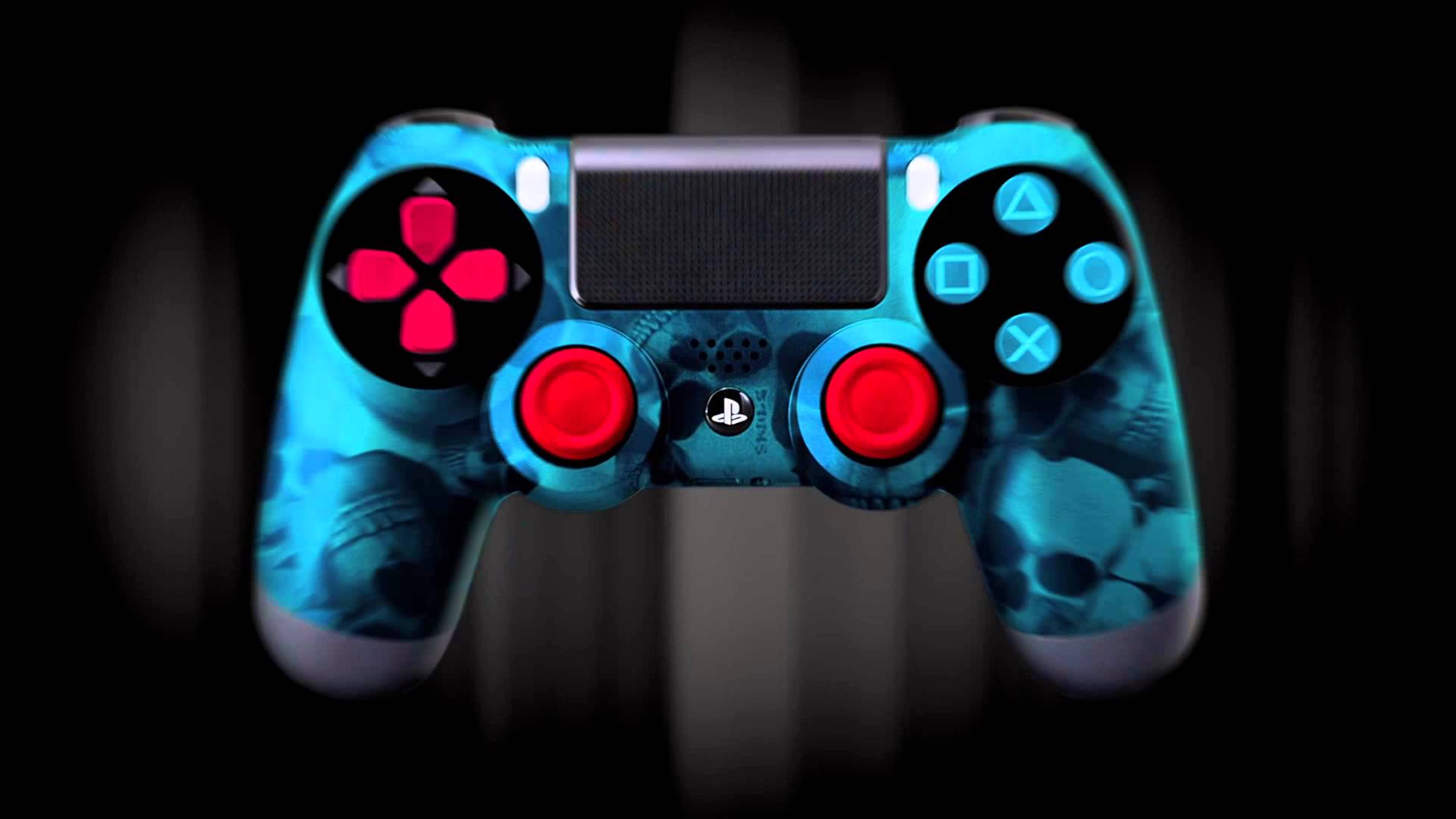 4K PS4 พร้อมลายสกรัลนีออน วอลเปเปอร์