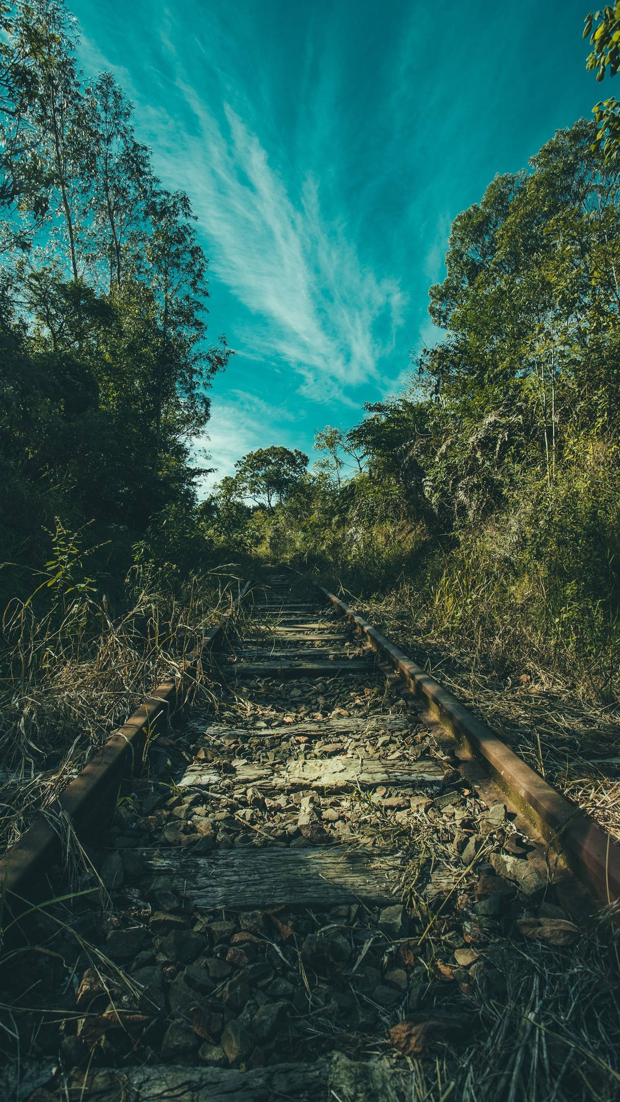 4K รถไฟรางเก่าสไตล์ Android วอลเปเปอร์