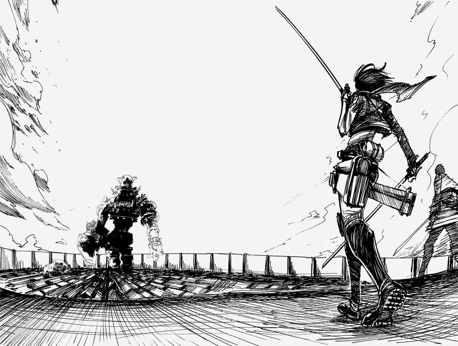 4K หนังสือการ์ตูน Attack On Titan วอลเปเปอร์