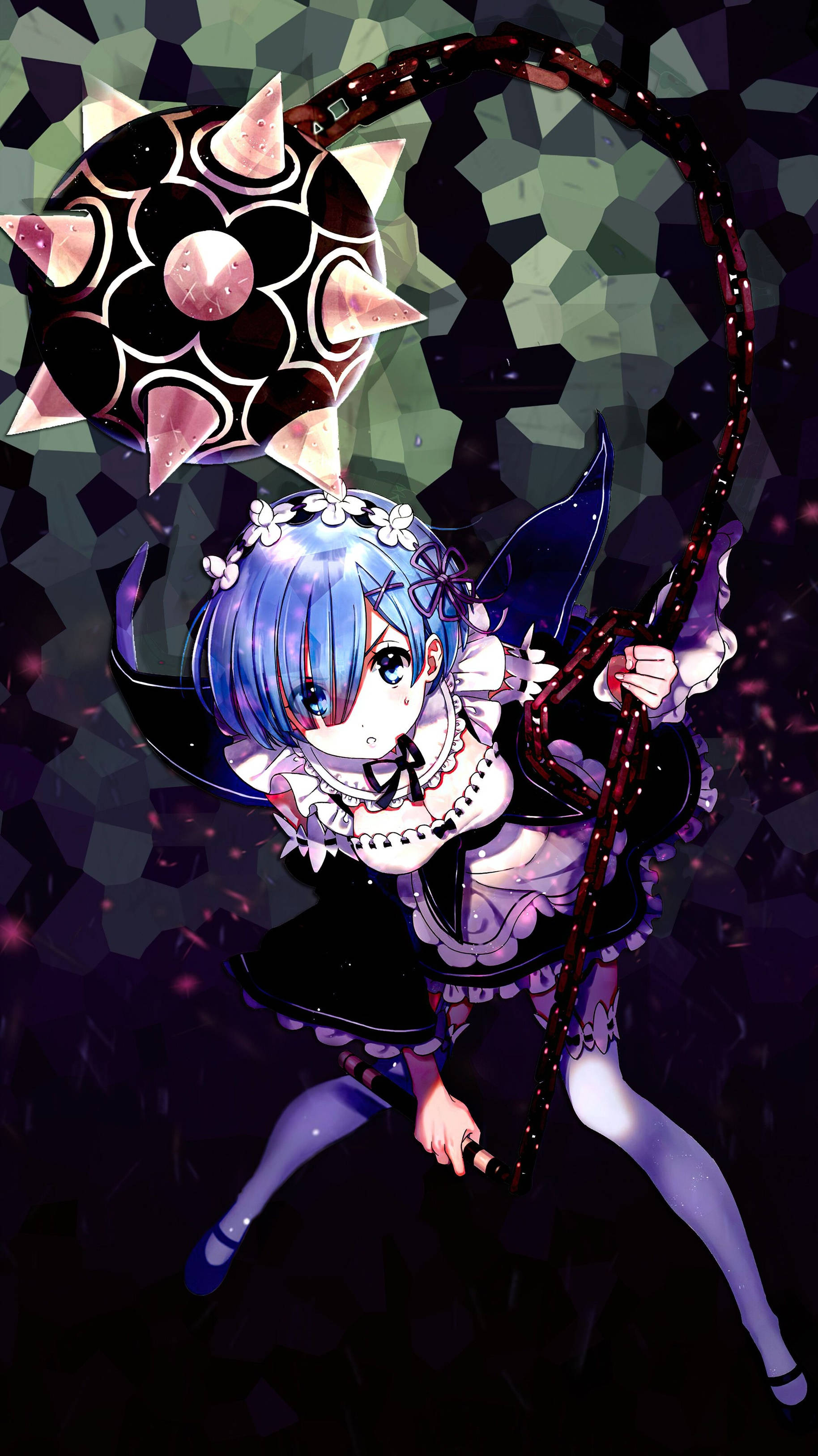 4K อนิเมะ iPhone Re:Zero Rem — 4K อนิเมะ GIF วอลเปเปอร์