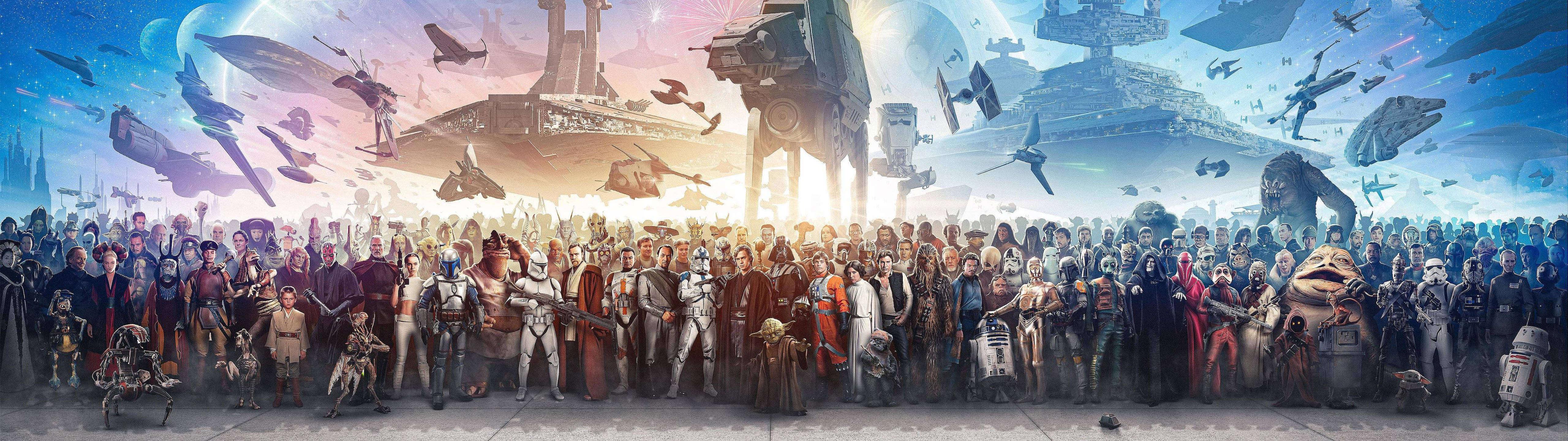 5120x1440 เกม Star Wars ตัวละคร วอลเปเปอร์