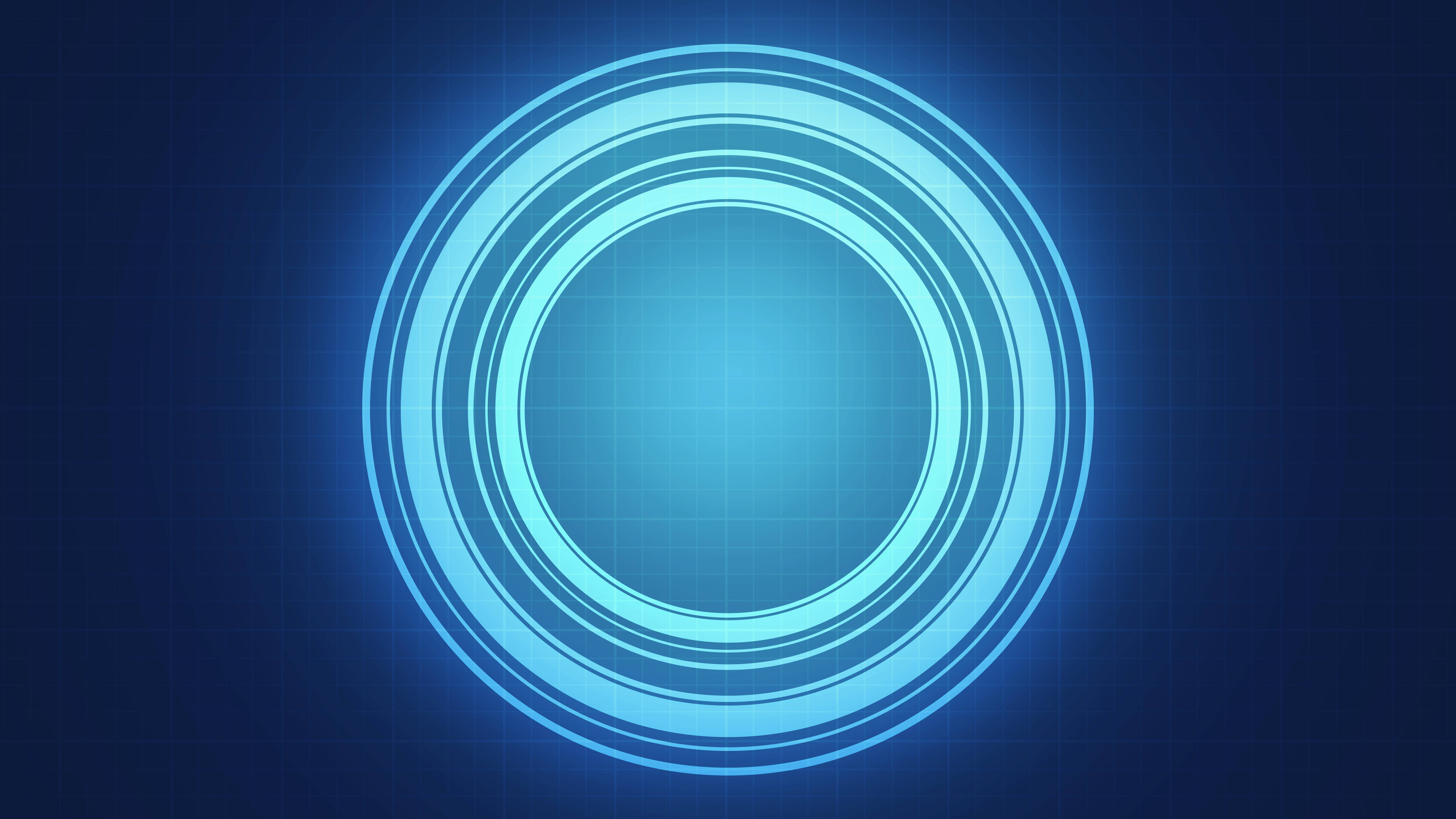 8K 7680x4320 ความละเอียดอัลตรา HD สำหรับเดสก์ท็อป Blue Circle วอลเปเปอร์