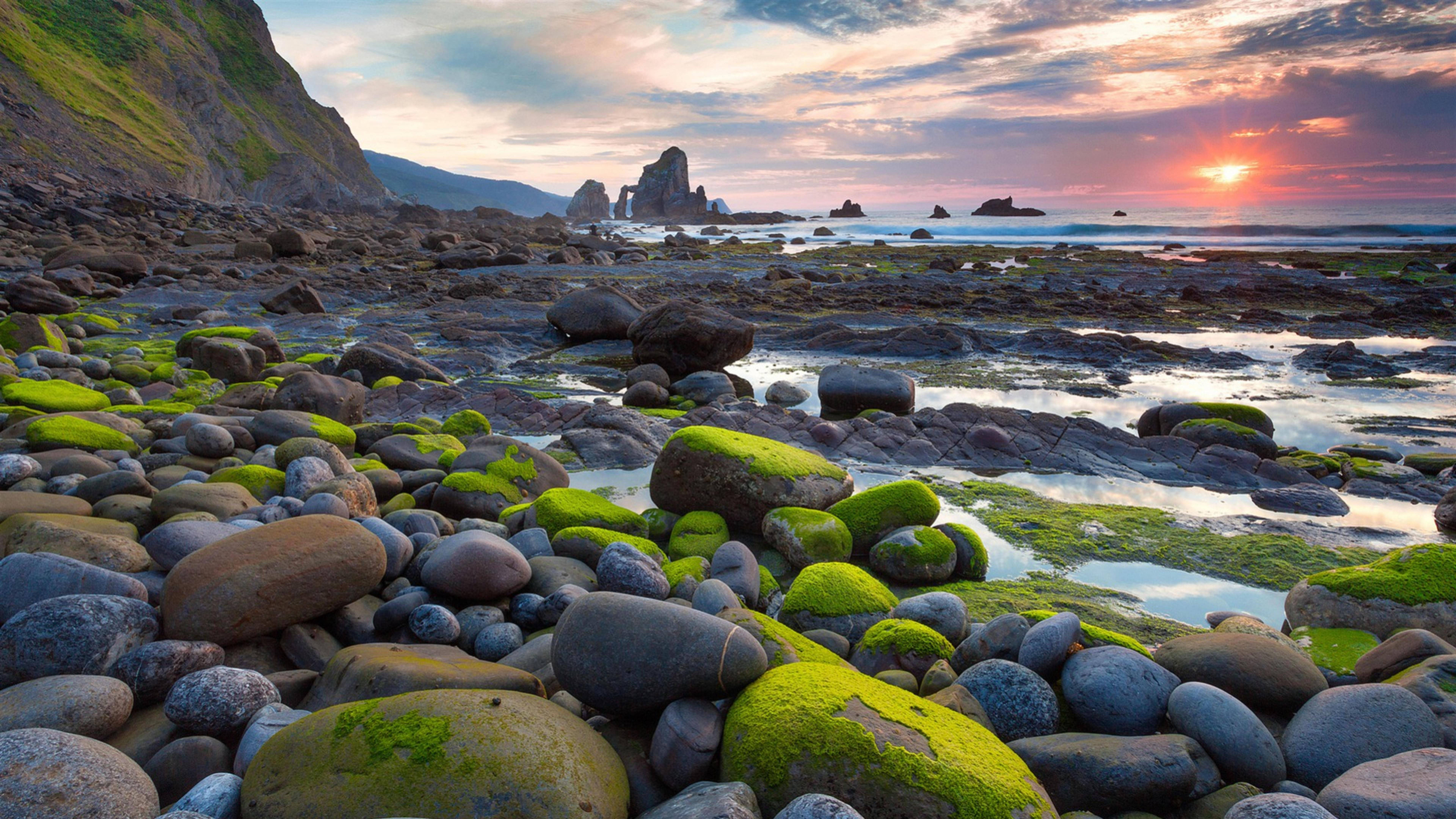 8K 7680x4320 ความละเอียดอัลตรา HD เดสก์ทอป ชายหาด วอลเปเปอร์