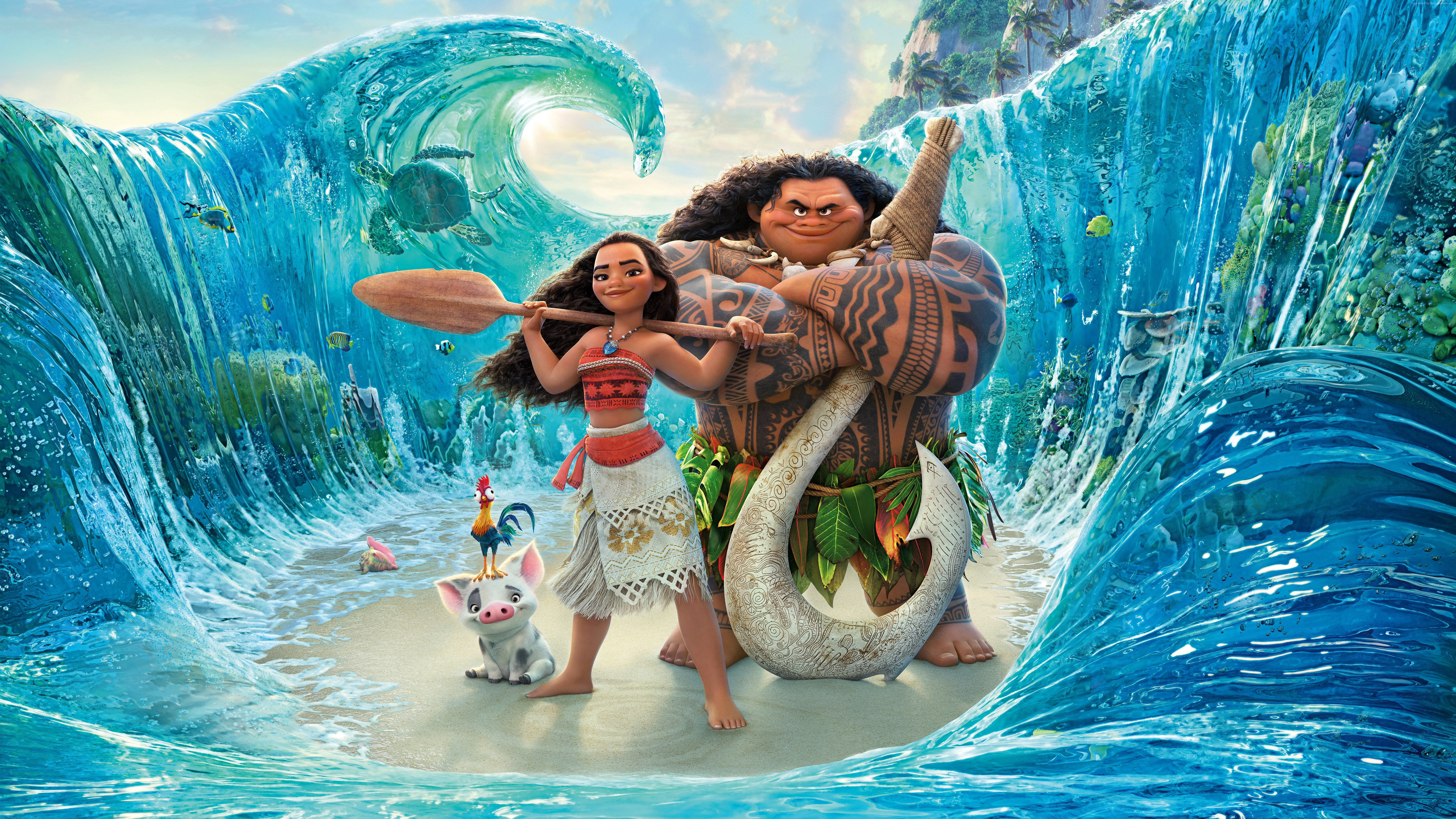 8K 7680x4320 ความละเอียดอัลตรา HD สำหรับเดสก์ท็อป Moana วอลเปเปอร์