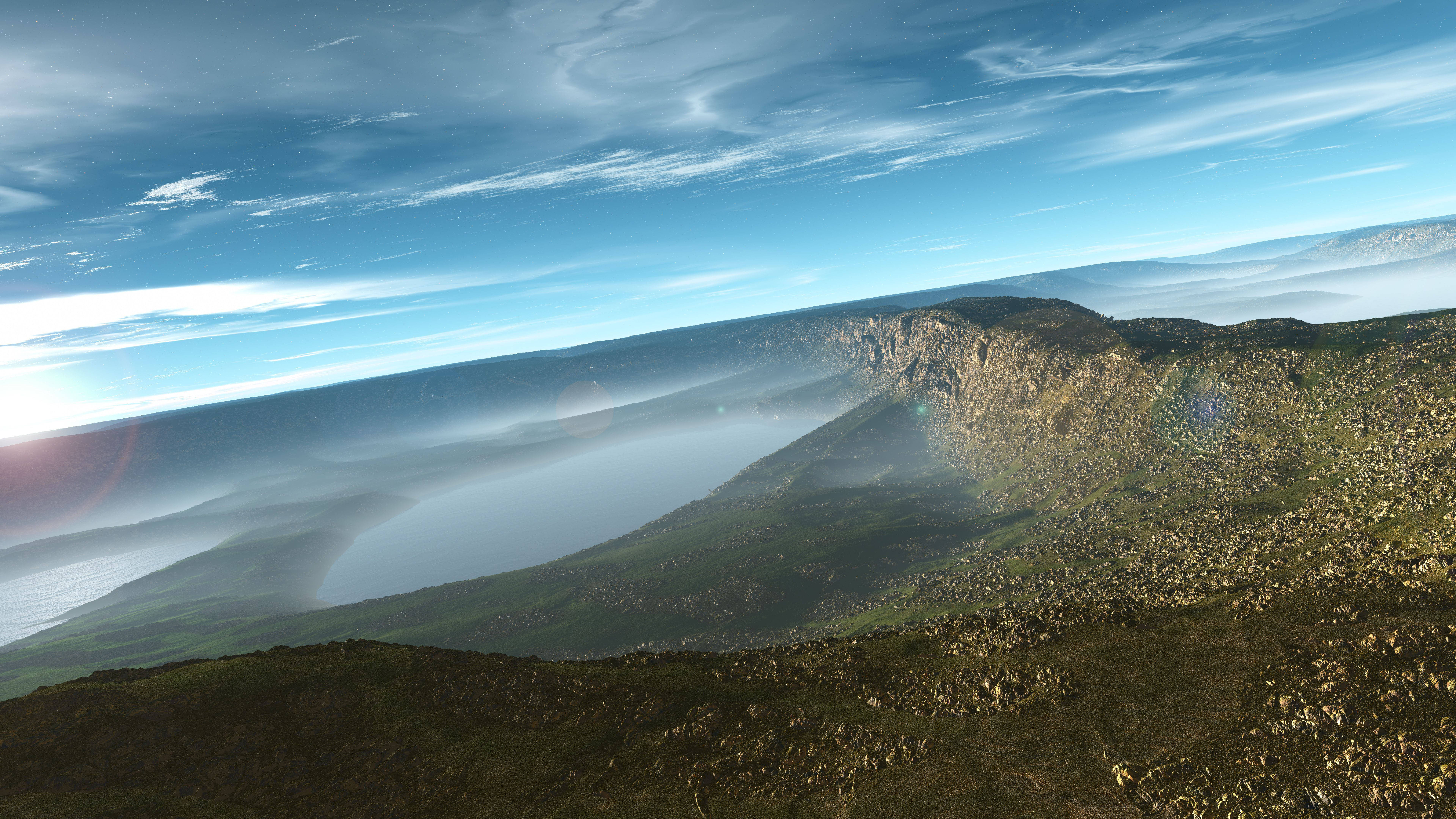 8K 7680x4320 Ultra HD Resolution Desktop Sky วอลเปเปอร์