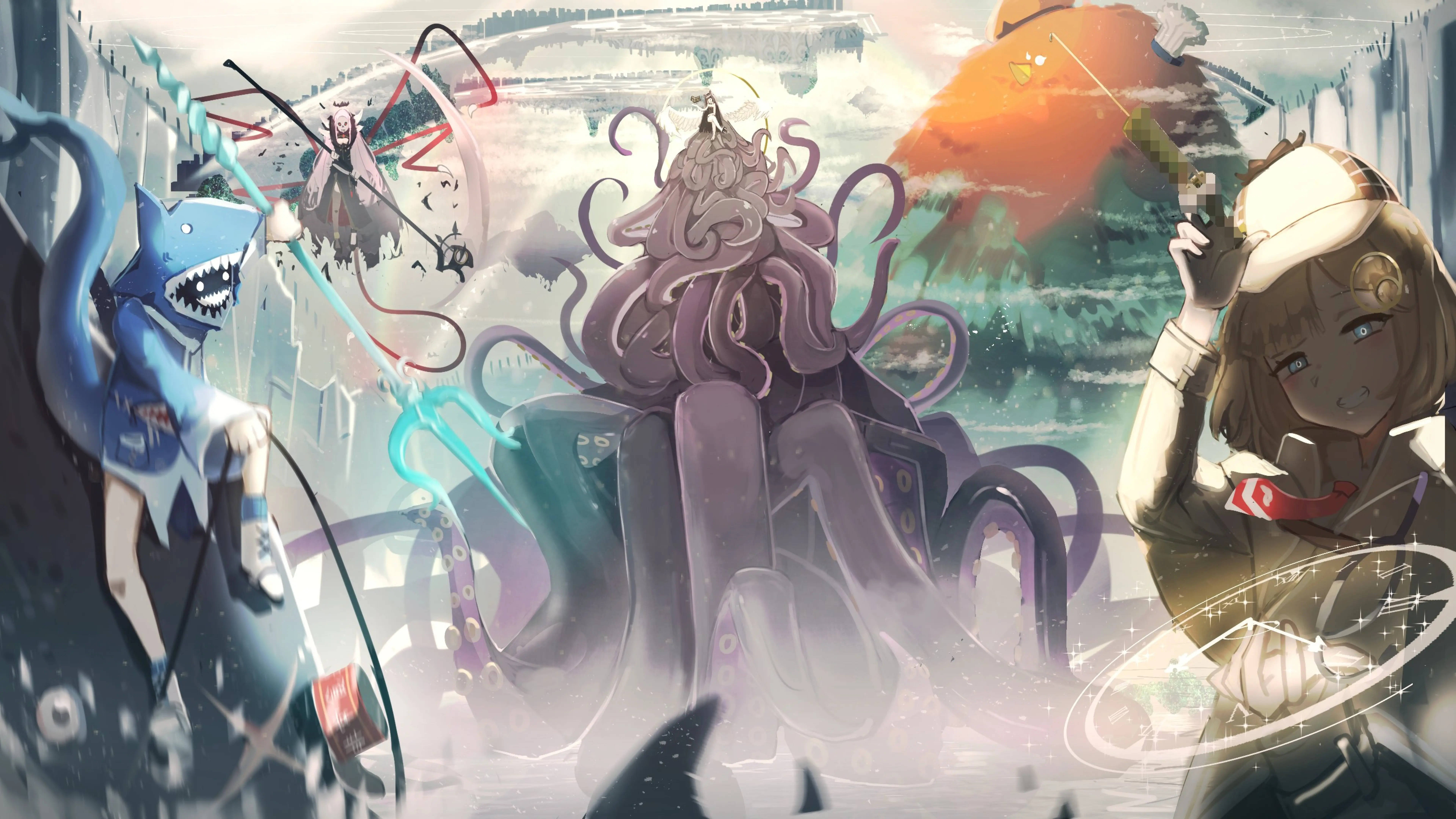 8K อนิเมะศิลปะ HoloMyth วอลเปเปอร์