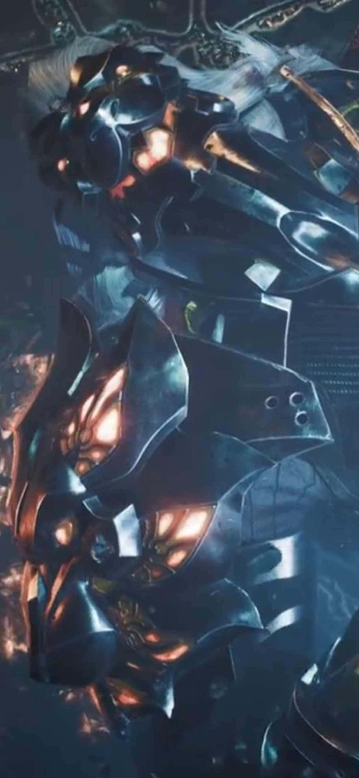 a futuristic robot with a glowing head วอลเปเปอร์