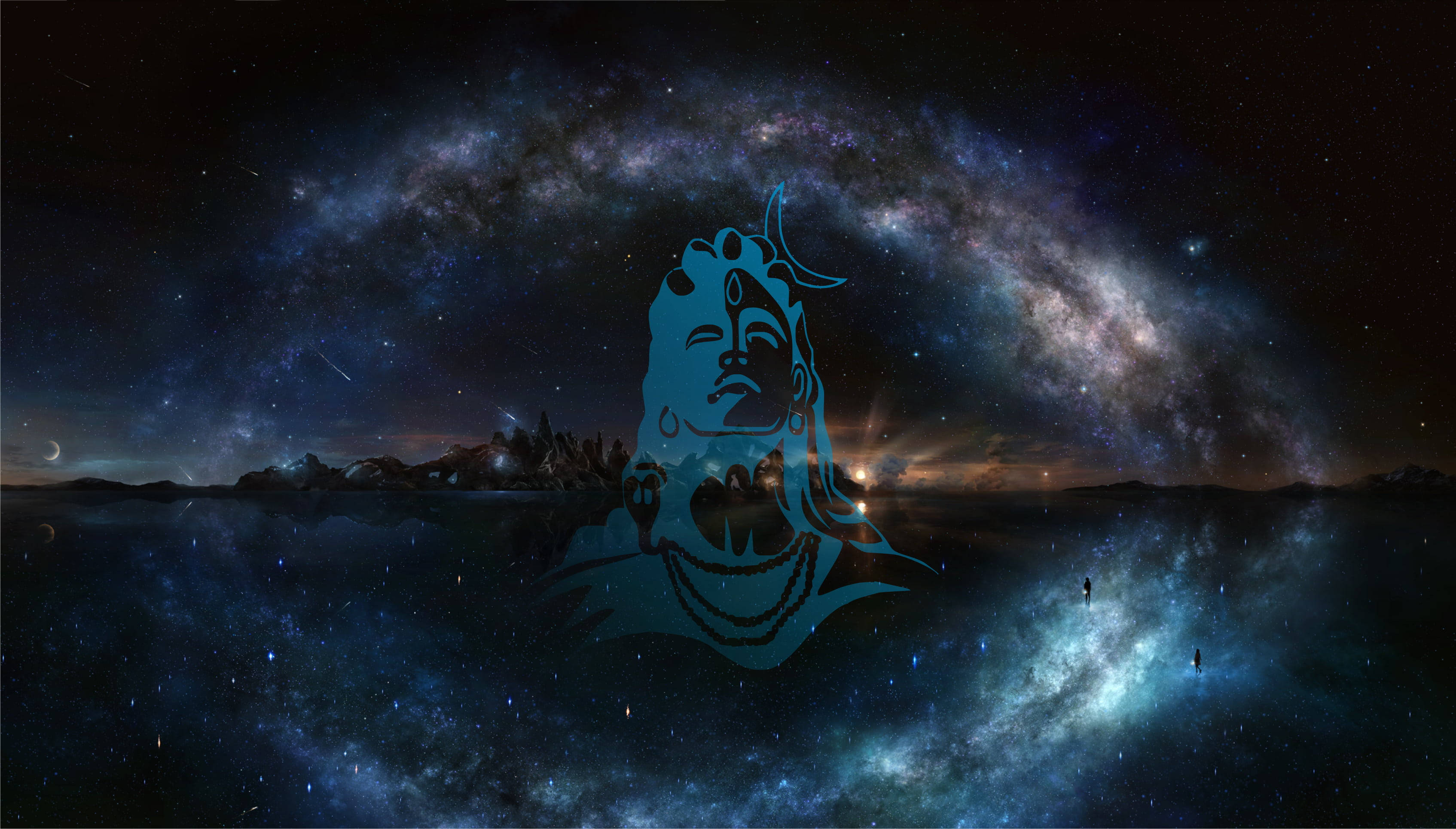 ภาพศิลปะกาแล็กซี Adiyogi ความละเอียด 4K วอลเปเปอร์
