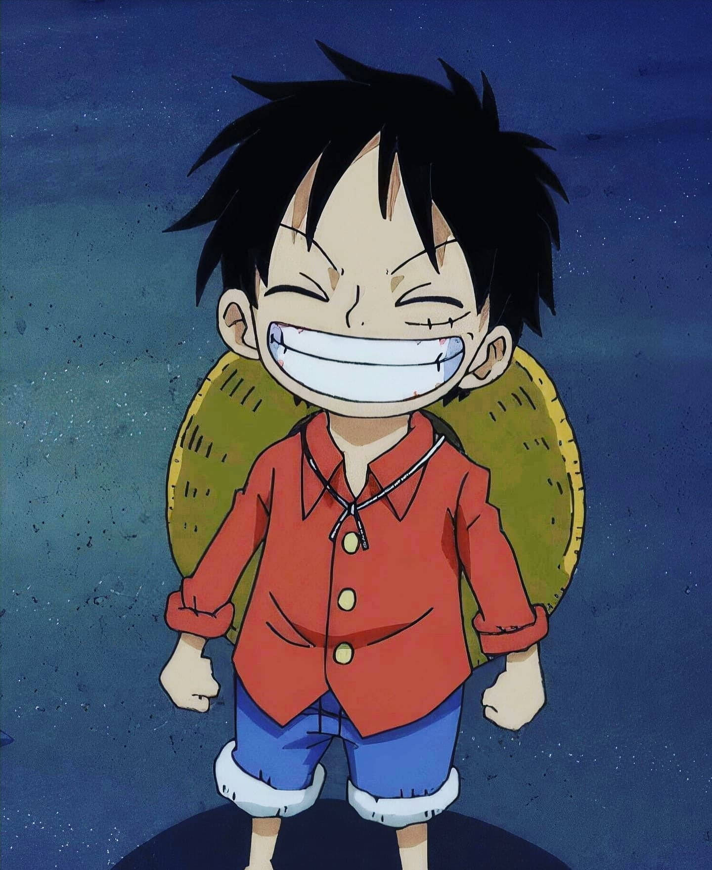 น่ารักสุดๆ ลูฟี่ตอนเด็กสไตล์ aesthetic วอลเปเปอร์