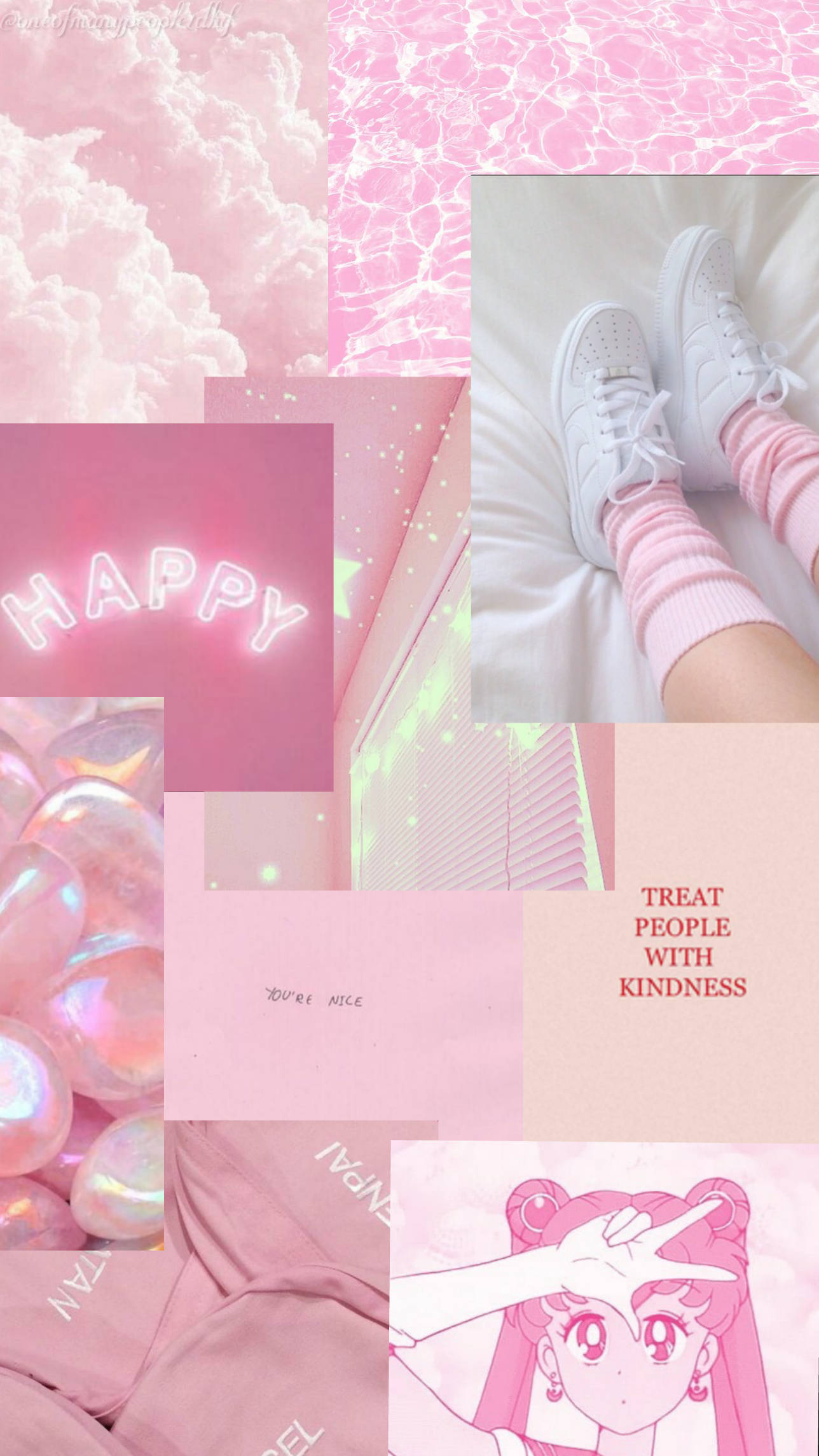 โทนชมพูพาสเทลสไตล์ aesthetic สำหรับมือถือ วอลเปเปอร์
