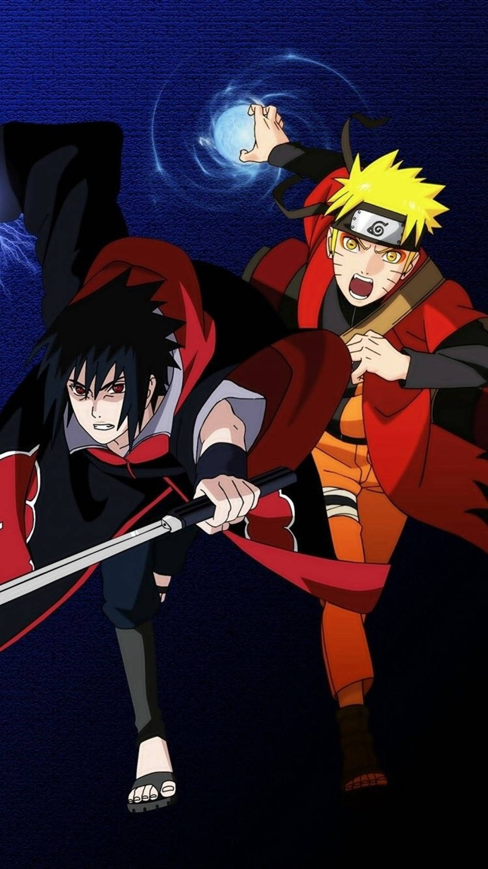 Akatsuki และ Sage Mode ซาสึเกะ นารูโต iPhone วอลเปเปอร์