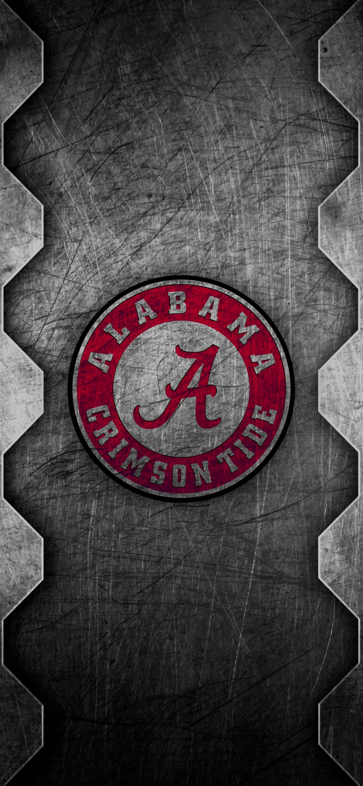 Alabama Crimson Tide ศิลปะโลหะมีรอยขีดข่วน วอลเปเปอร์