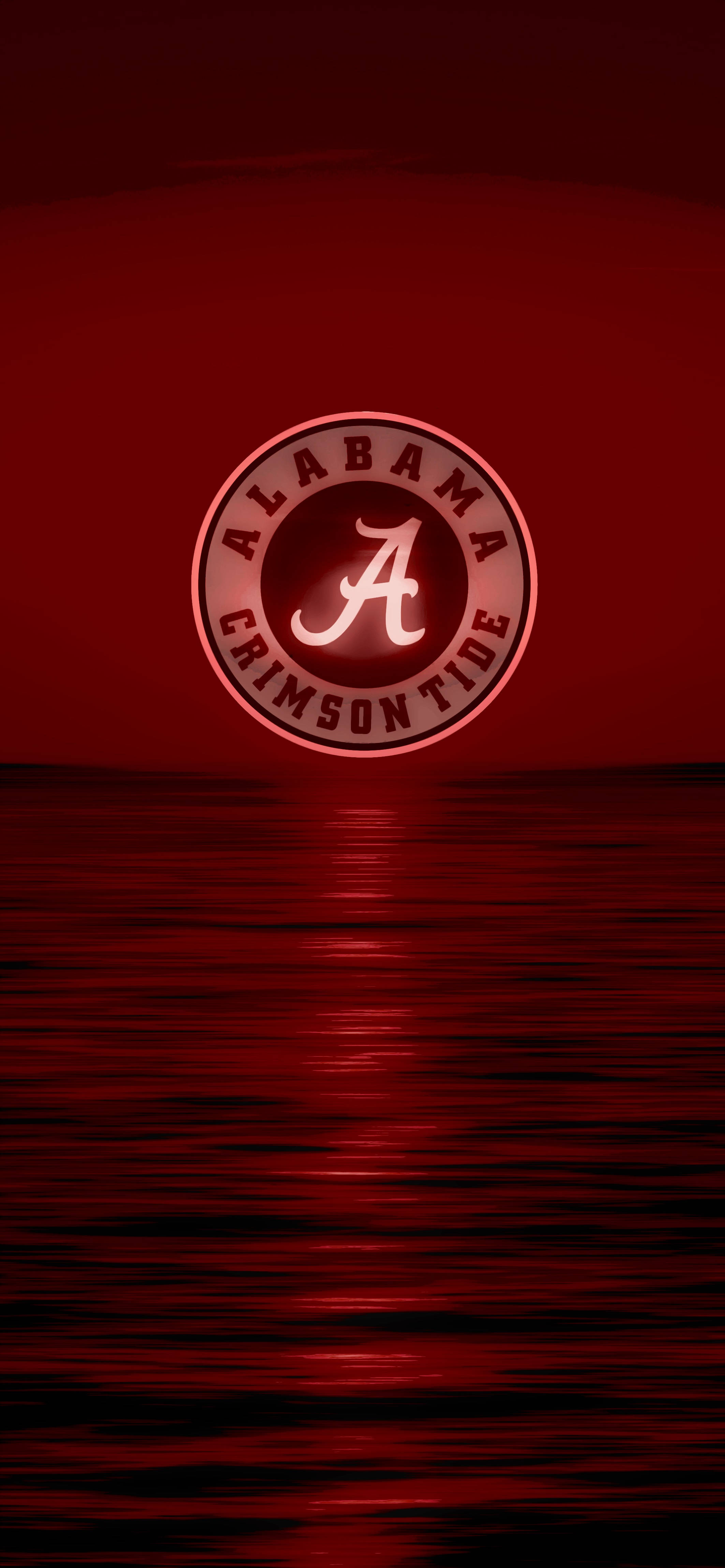 Alabama Crimson Tide พระอาทิตย์ตกสีเข้ม วอลเปเปอร์