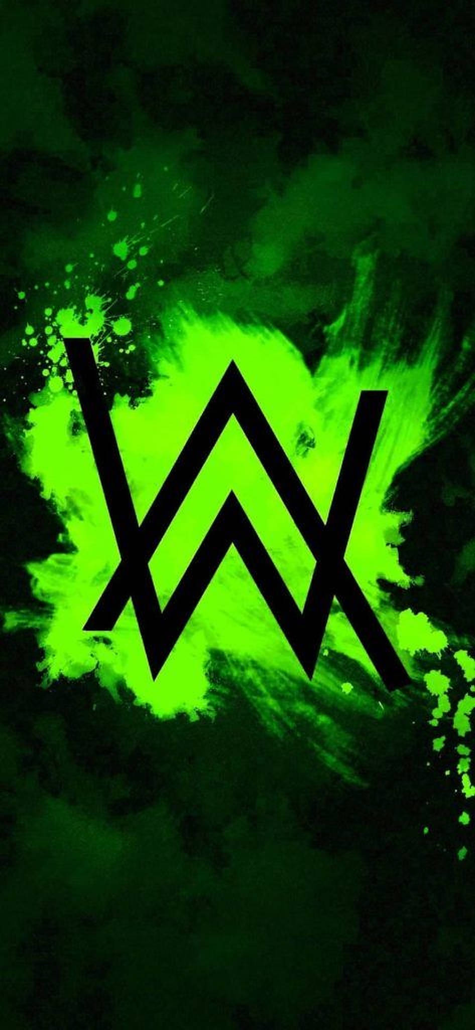 โลโก้ Alan Walker สีเขียว วอลเปเปอร์