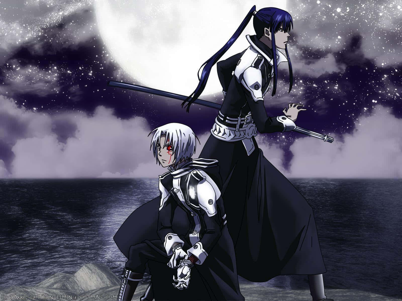 Allen Walker แห่ง D.Gray-Man กับ Yukanda ต่อสู้ วอลเปเปอร์