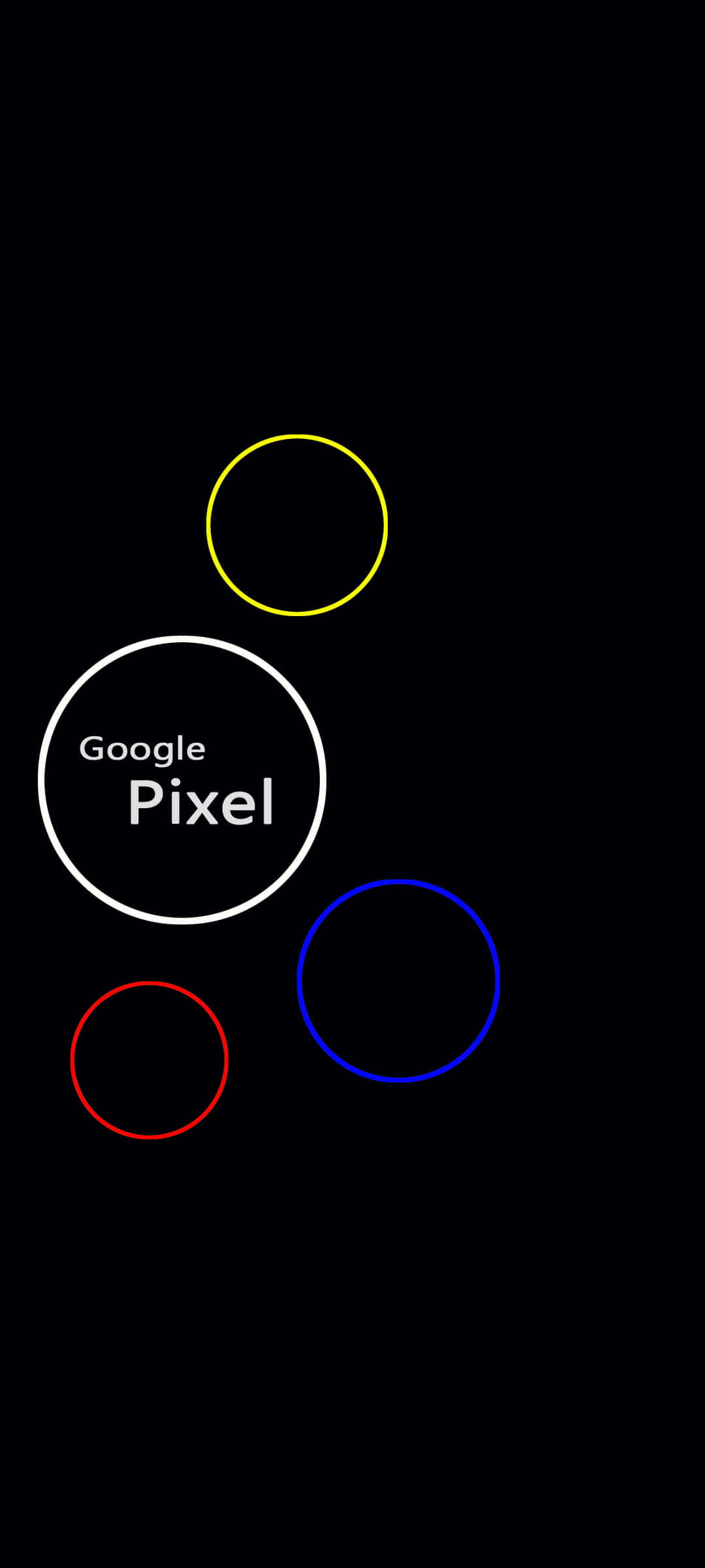 พื้นหลัง AMOLED Pixel 3 วงกลมสีขาว วอลเปเปอร์