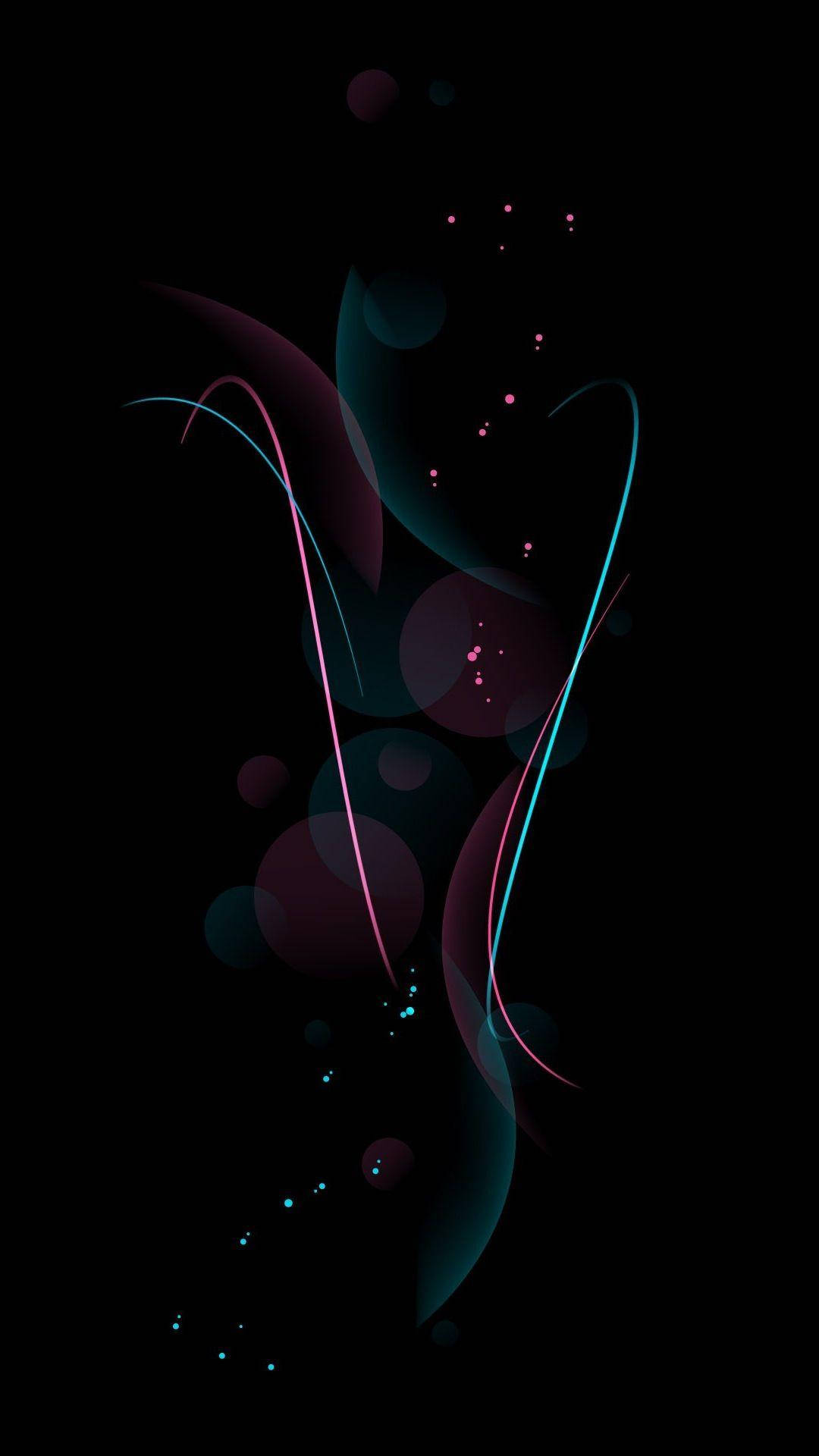 Android สีเข้มโบเก้และเส้นสาย วอลเปเปอร์
